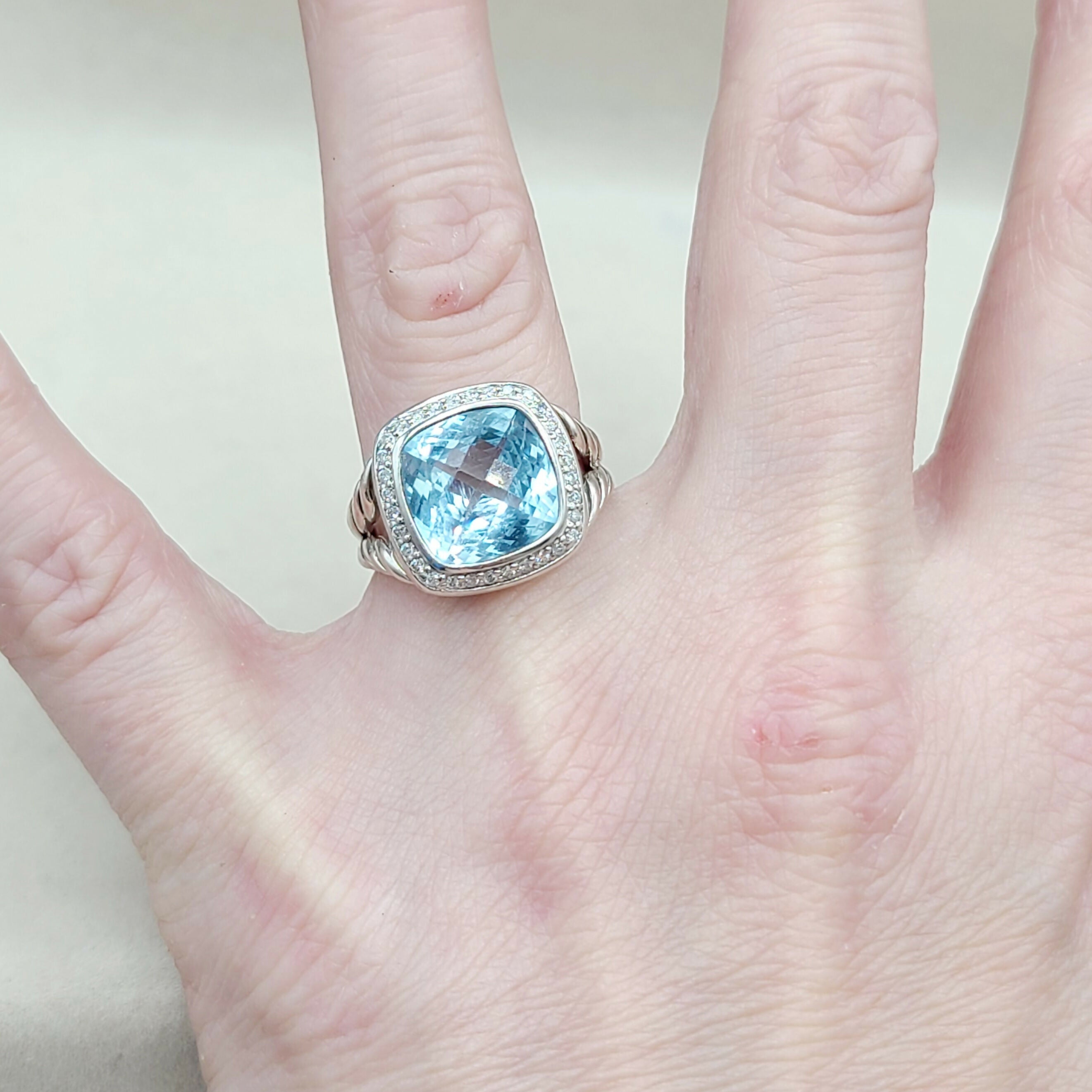 David Yurman Albion Ring Blue Topaz & Diamonds、mySite、hinf8tx79