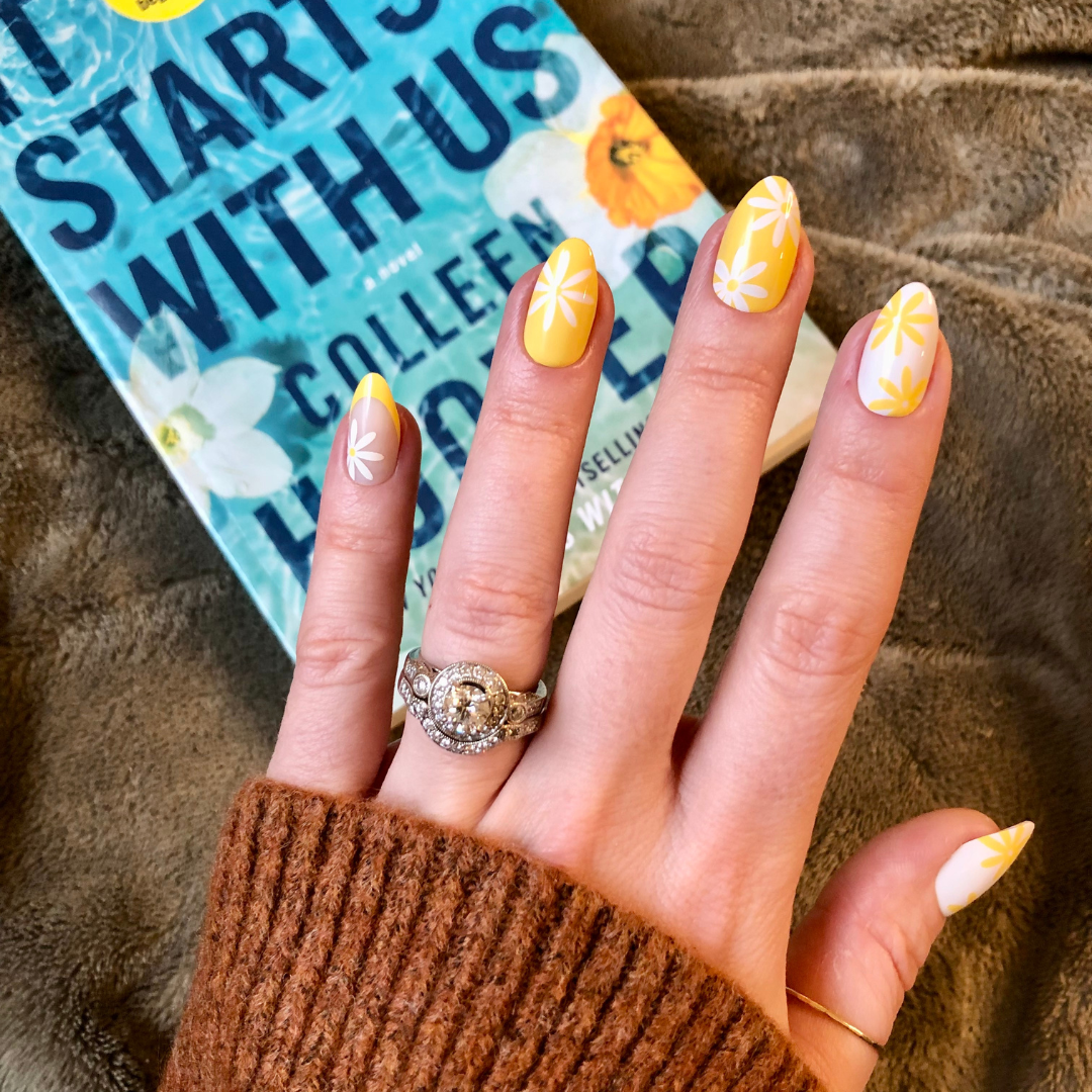 Floral Fun - Press-On | Medium | Almond、mySite、solidvoid