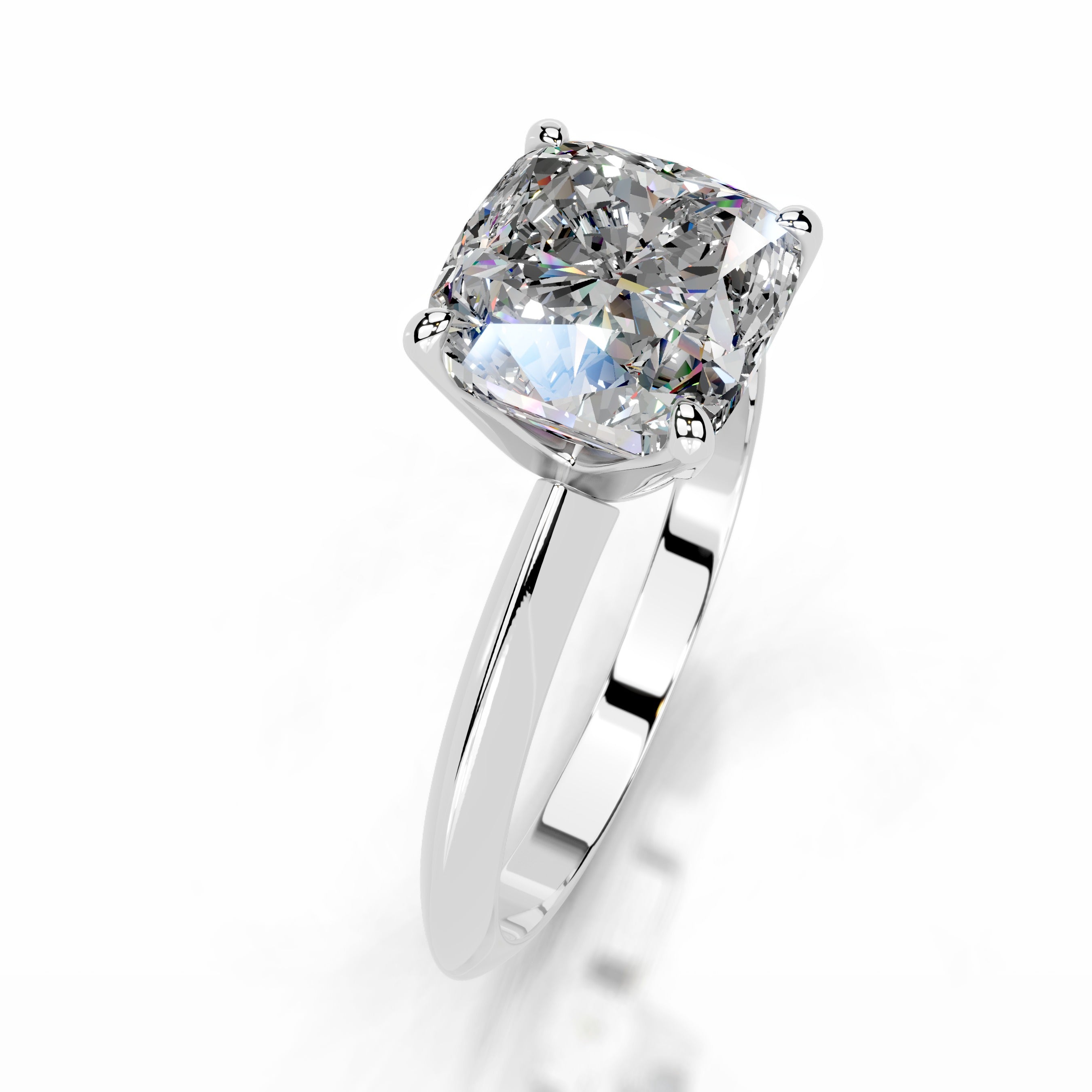 Evie Moissanite Ring - 14K White Gold (RTS)、mySite、hinf8tx79