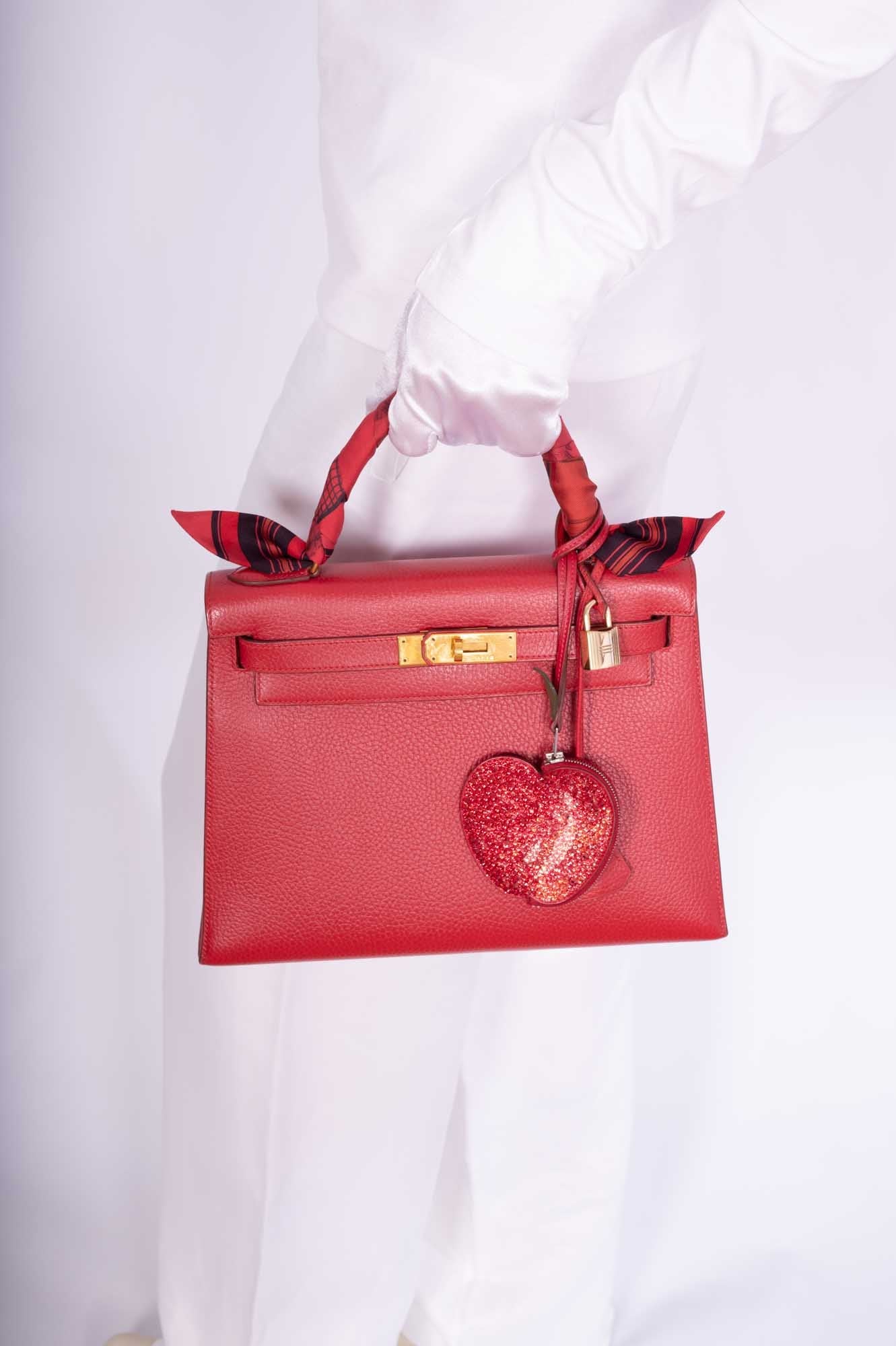 Hermès Kelly 28 Sellier Rouge Vif Ardenne with Gold Hardware、mySite、garminoutage.com