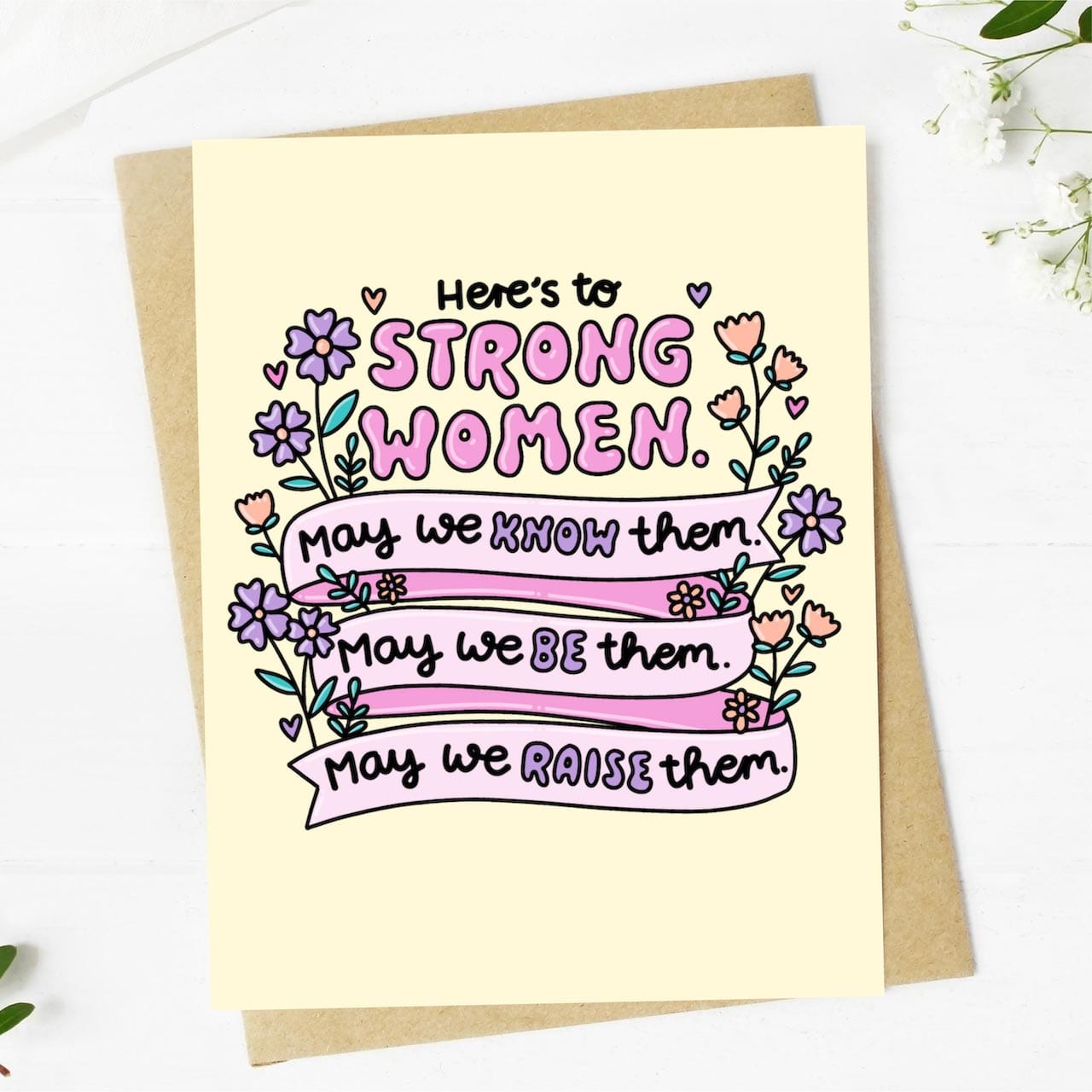  Here's to Strong Women Greeting Card、mySite、elrpsem3k