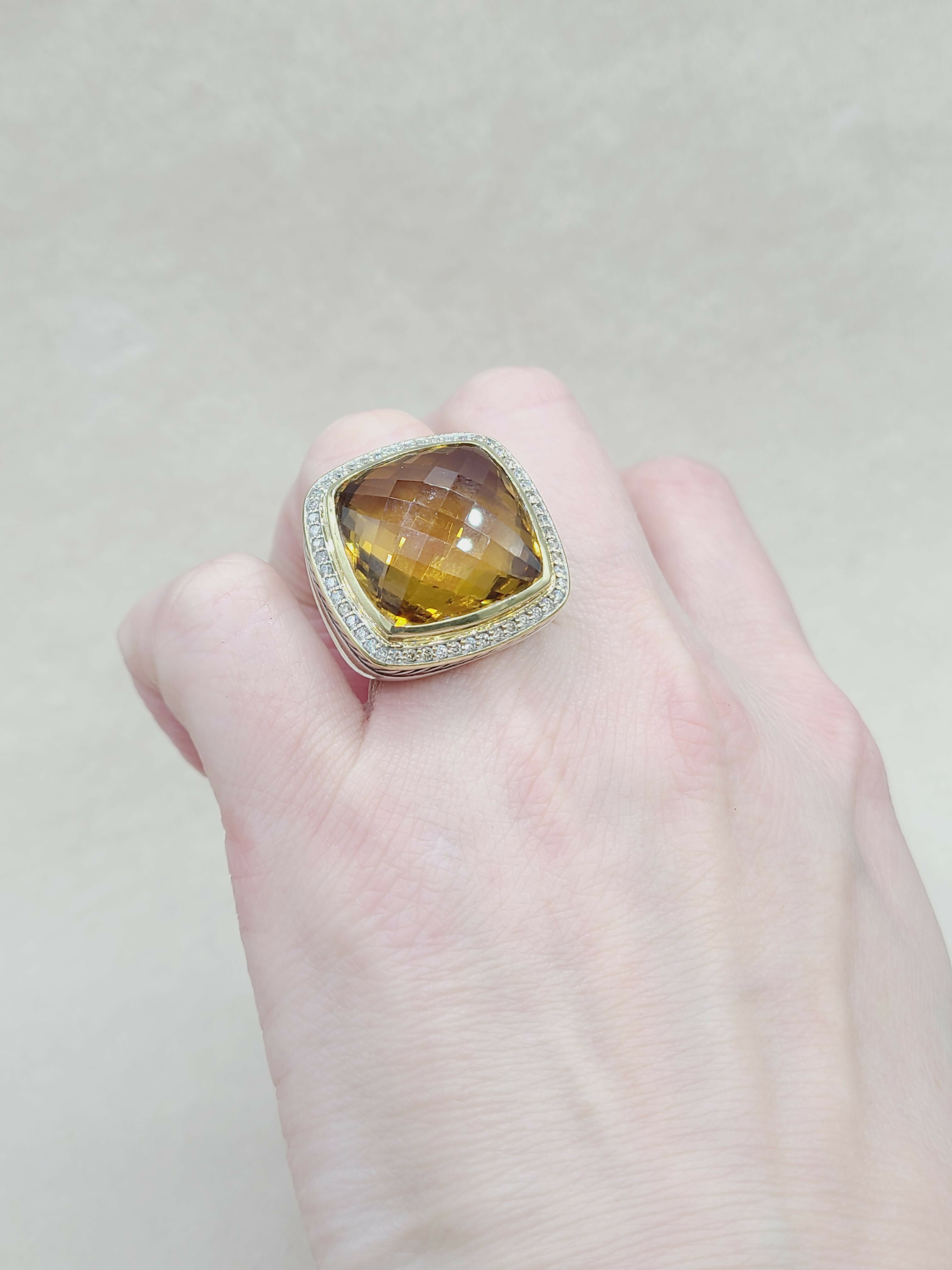 David Yurman Albion Ring 20mm Citrine & Diamonds、mySite、hinf8tx79