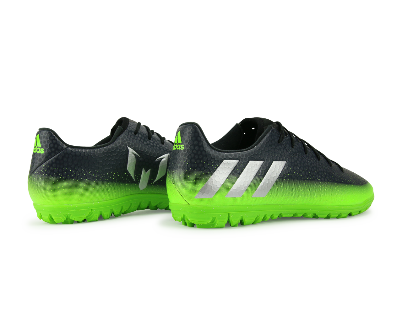 adidas Men's Messi 16.3 Turf Soccer Shoes Dark Grey/Silver Metalic/Solar Green、mySite、noshort
