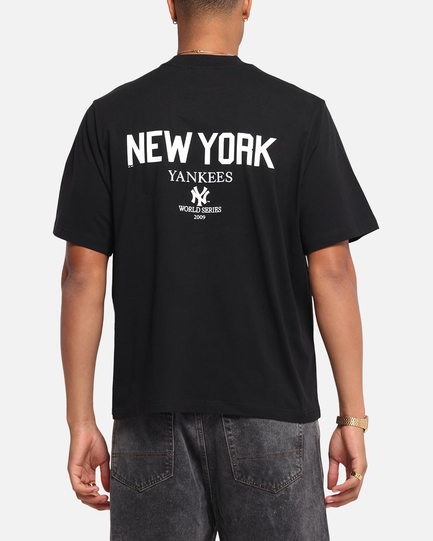 Majestic Athletic New York Yankees Script Boxy T-Shirt Black、mySite、zt4zffjzw