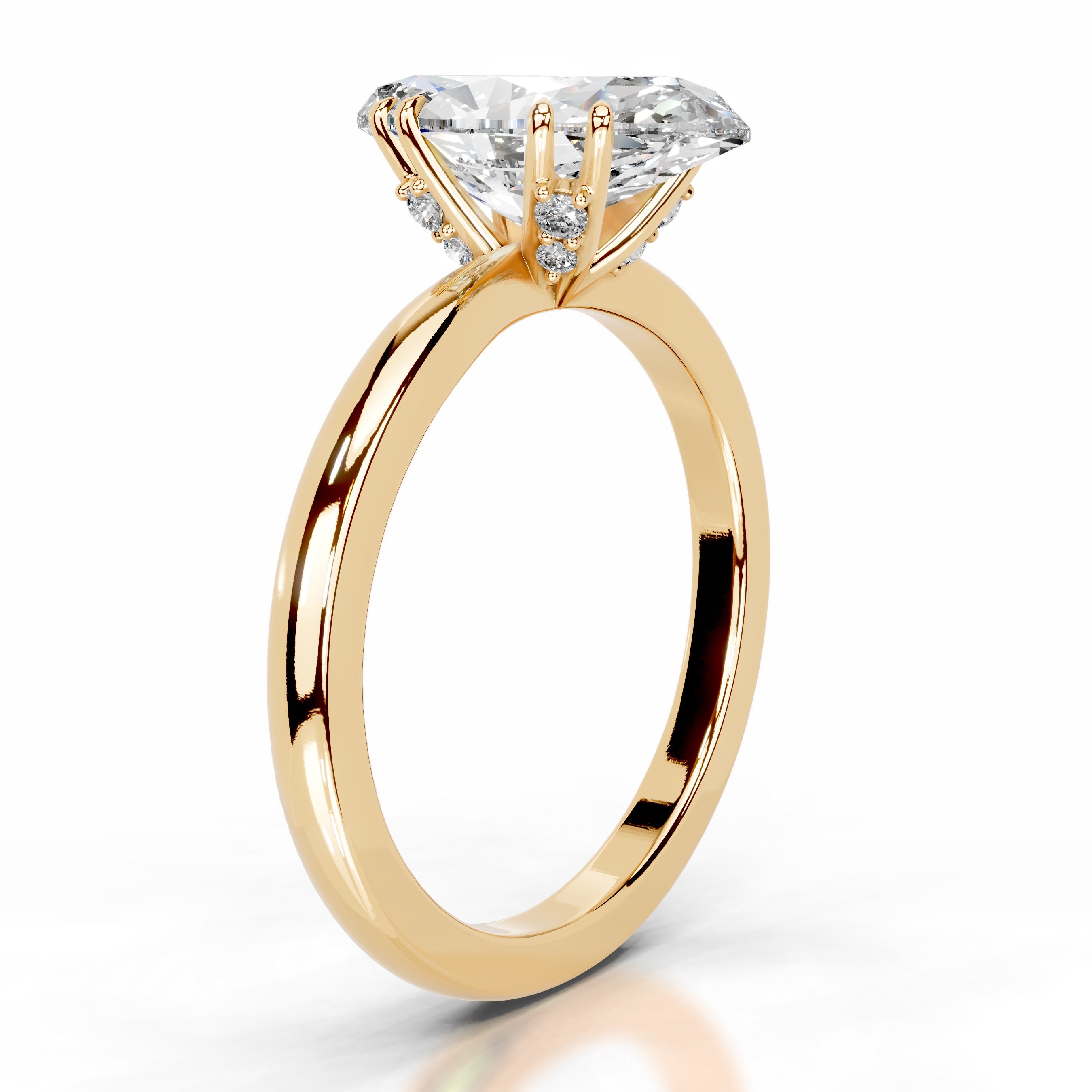 Badia Lab Grown Diamond Ring - 18K Yellow Gold、mySite、hinf8tx79