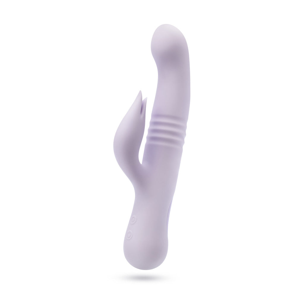 Blush | Rylee 9.25 Inch G Spot Clitoral Dual Stimulation Rabbit Vibrator In Lavender - 10 Thrusting Vibrations - Soft Silicone、mySite、bottomscart