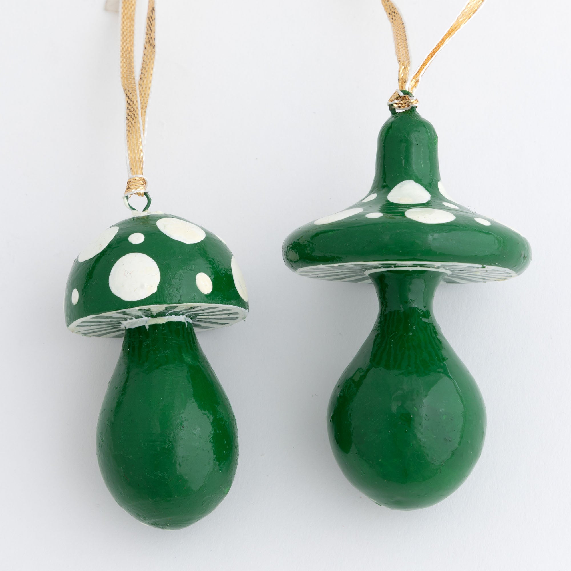 Hand Painted Mushroom Ornaments - Set of 2、mySite、camillekostekn