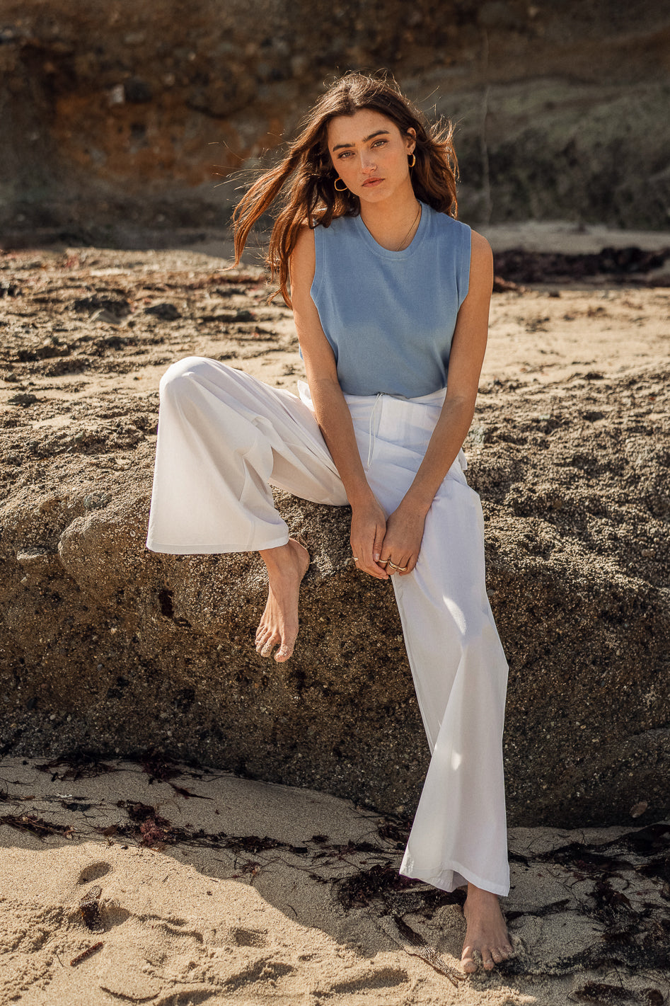  Drea Nylon Pants in White - FINAL SALE、mySite、merchandisen