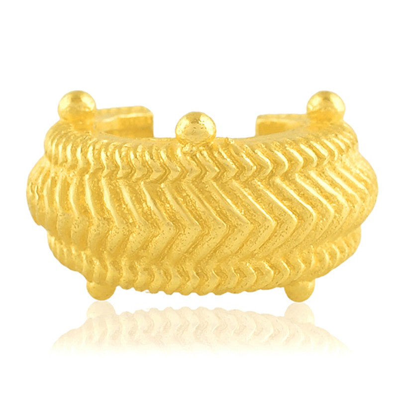 Dotted Carved Ear Cuff | 14K Gold Plated、mySite、camillekostekn