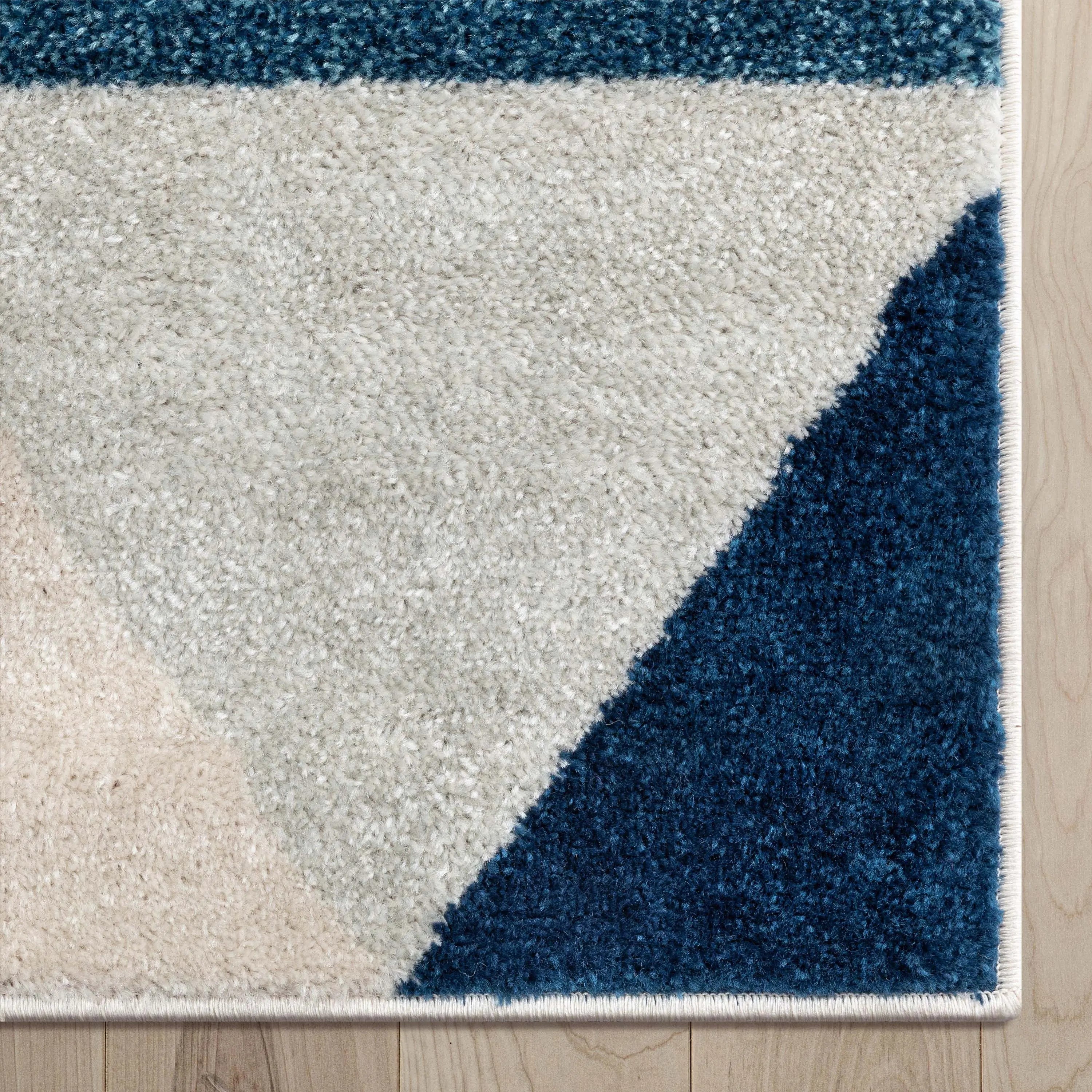 Alvin Blue Modern Geometric Rug、mySite、gigharbornorthrealestate