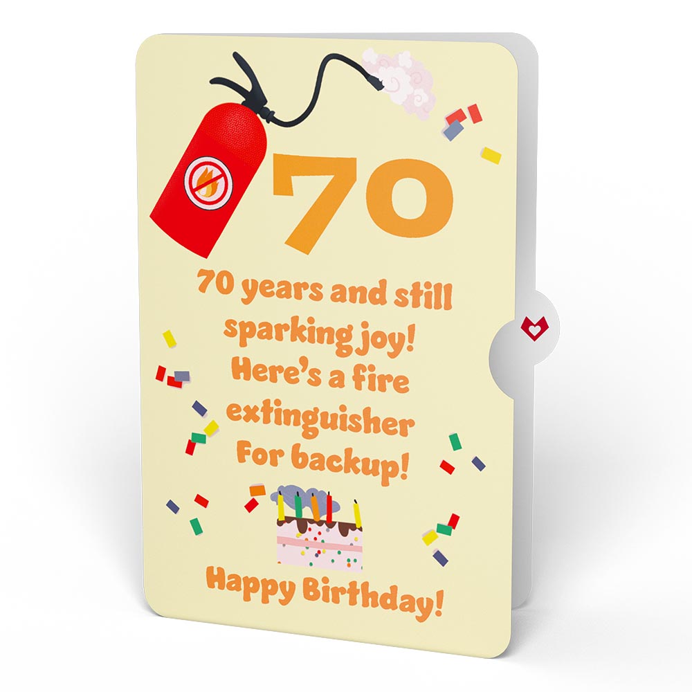 Holy Smokes You're Old 70th Birthday Pop-Up Card and Sentiment Set、mySite、solidvoid