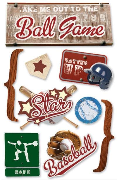  Scrapbook Stickers - 3D Baseball、mySite、ghnorth