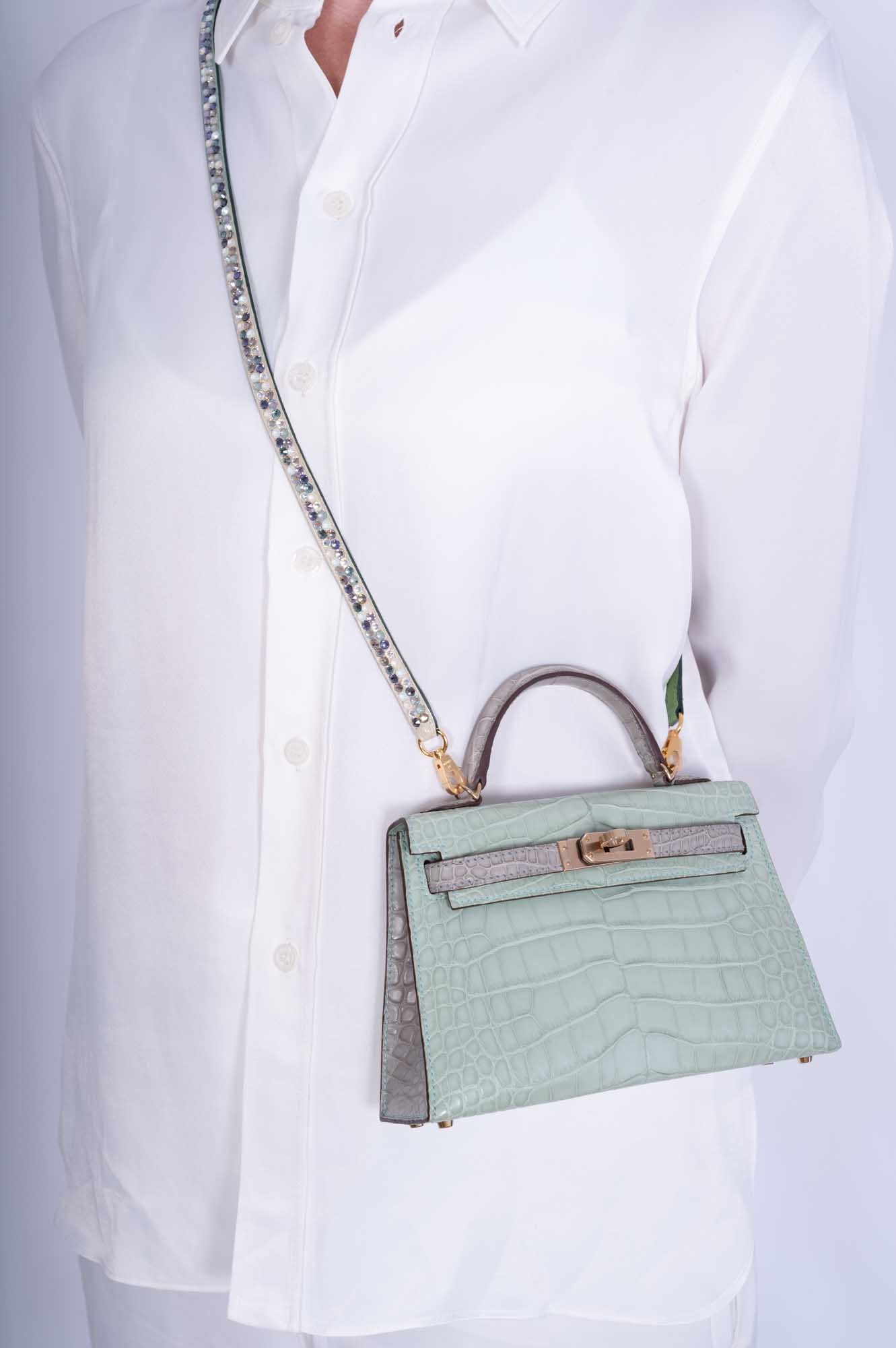 Hermès 85cm Cross Body Strap with Custom Swarovski、mySite、garminoutage.com