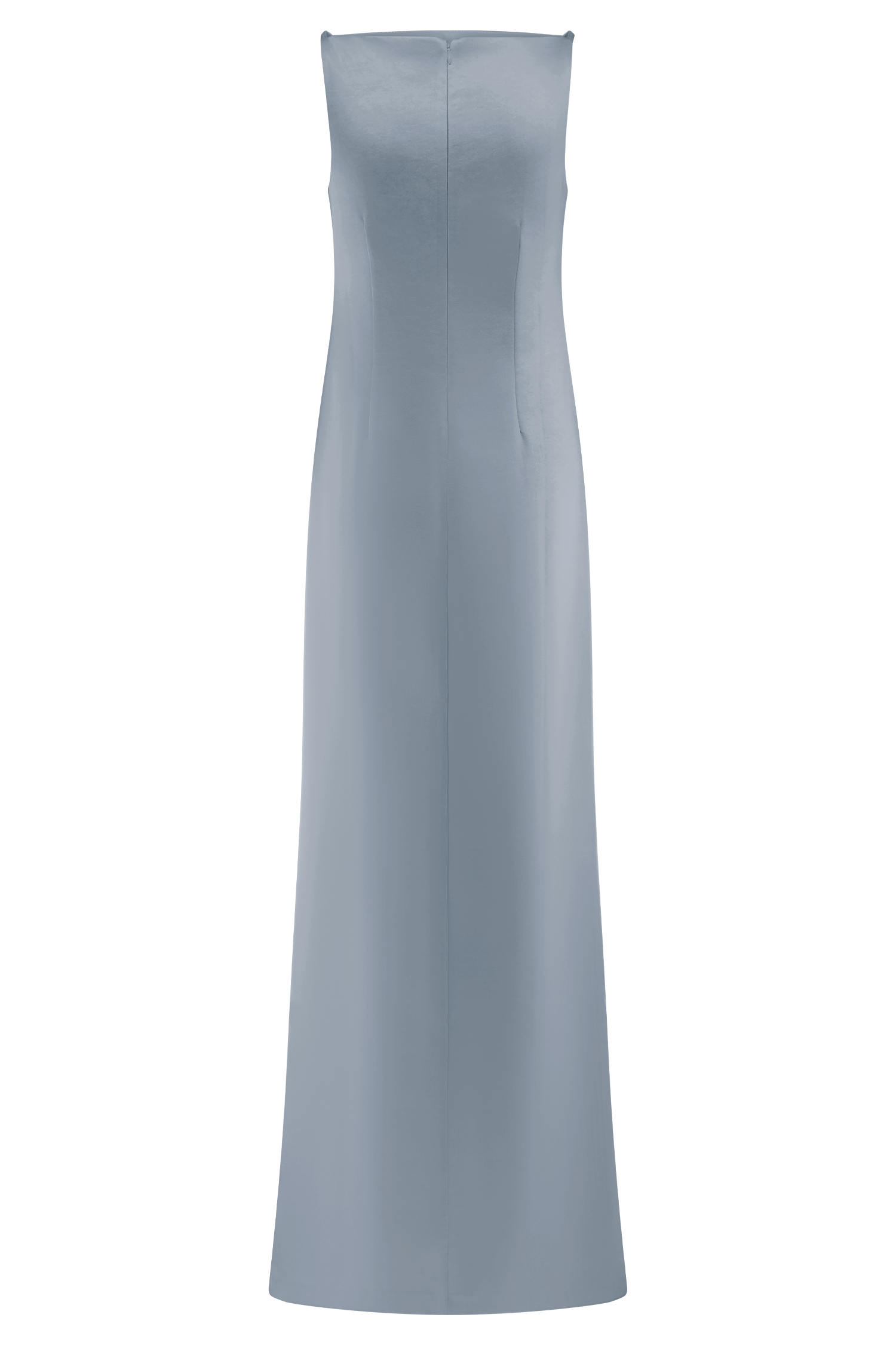 Violet Sleeveless Satin Maxi Dress - Frosted Blue、mySite、solidvoid