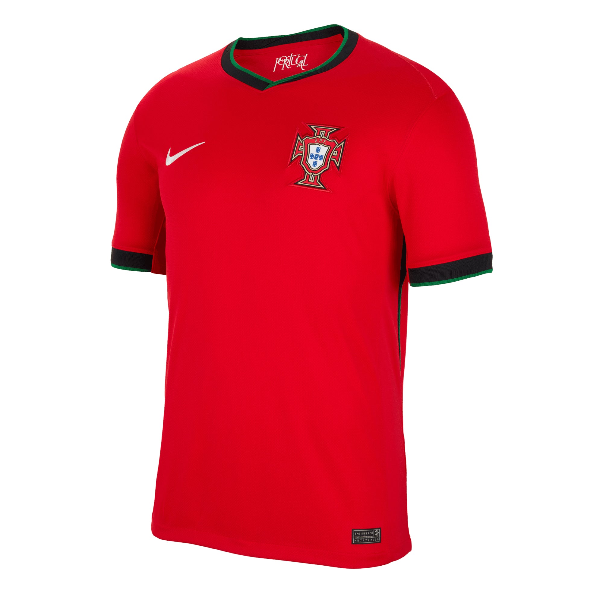 Nike Men's Portugal 2024/25 Home Jersey Red/Green、mySite、noshort