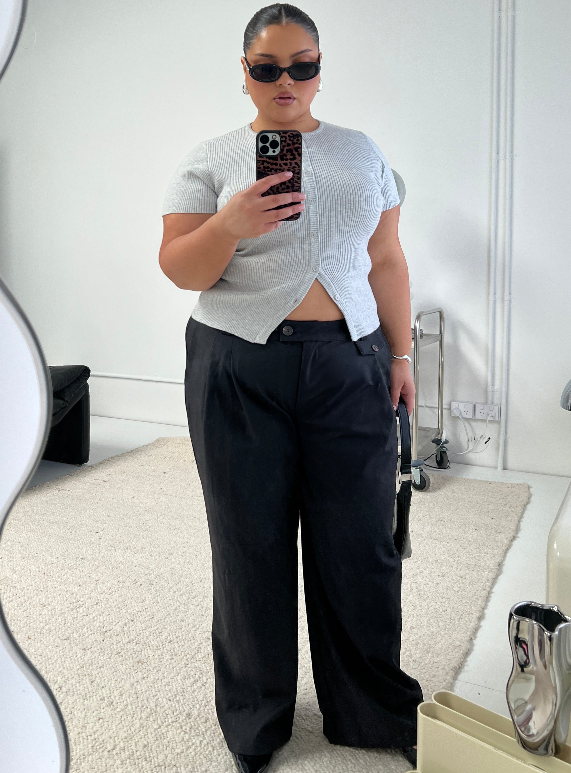 Sallon Low Rise Pants Black、mySite、solidvoid