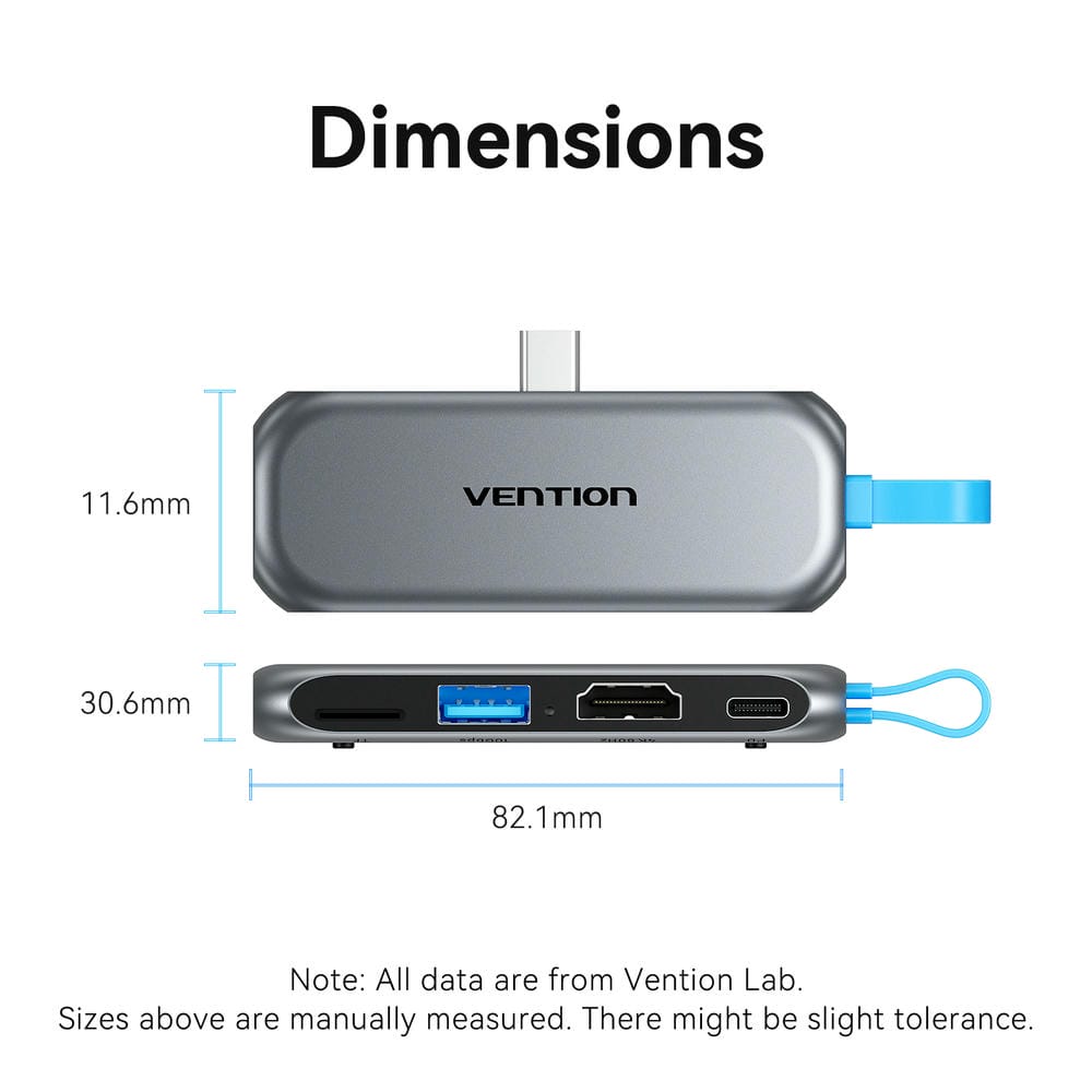 Vention 4-in-1 USB-C Cable-Free Docking Station、mySite、fannypackpong