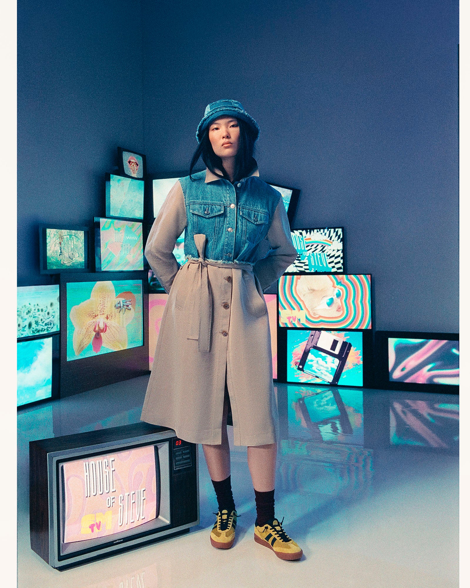 SORAYA COAT DENIM MULTI、mySite、gtrtttuynbv