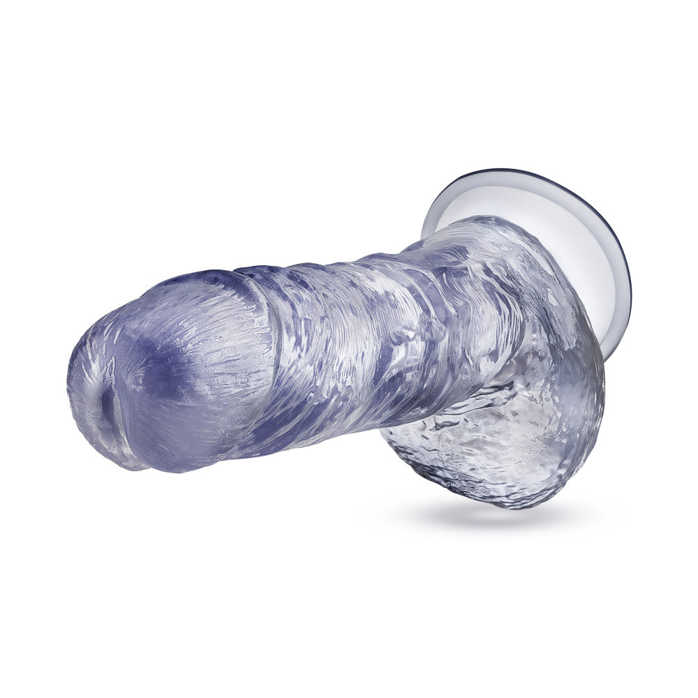 B Yours Plus By Blush® | Hearty n’ Hefty Clear 9-Inch Long Dildo With Balls & Suction Cup Base、mySite、bottomscart