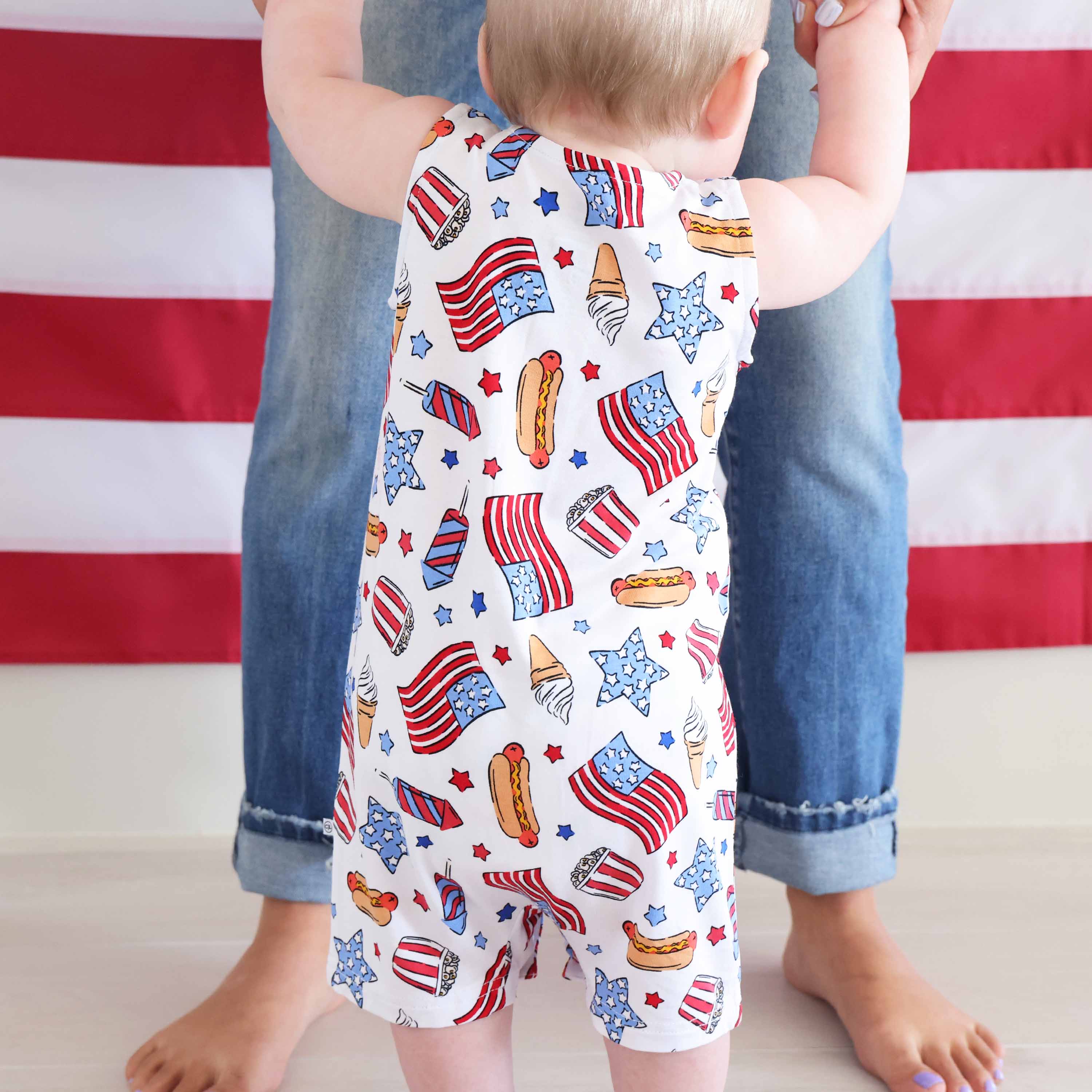  Sleeveless Snap Romper | Party in the USA Fireworks、mySite、layawaytickets