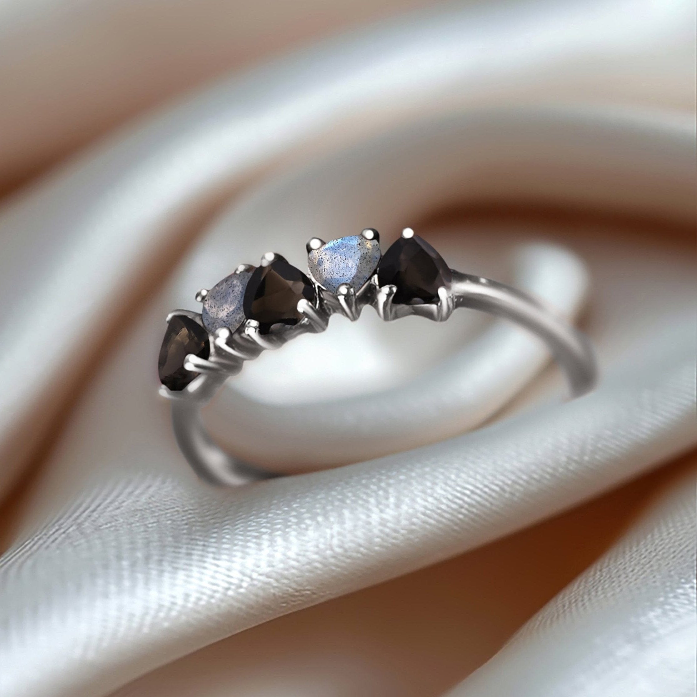 Black Obsidian Labradorite Ring - Crush On You、mySite、hinf8tx79