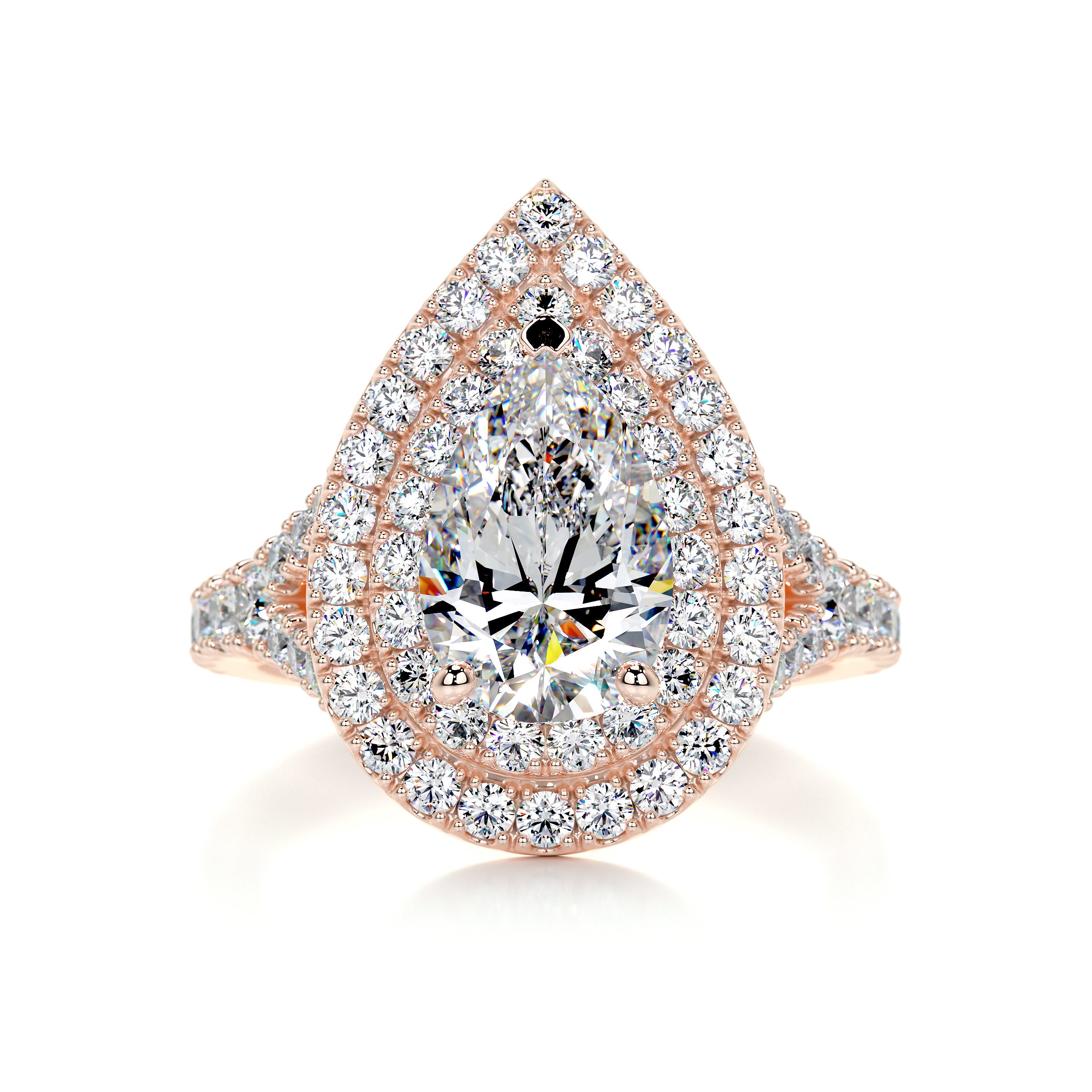 Melanie Moissanite & Diamond Ring -14K Rose Gold、mySite、hinf8tx79