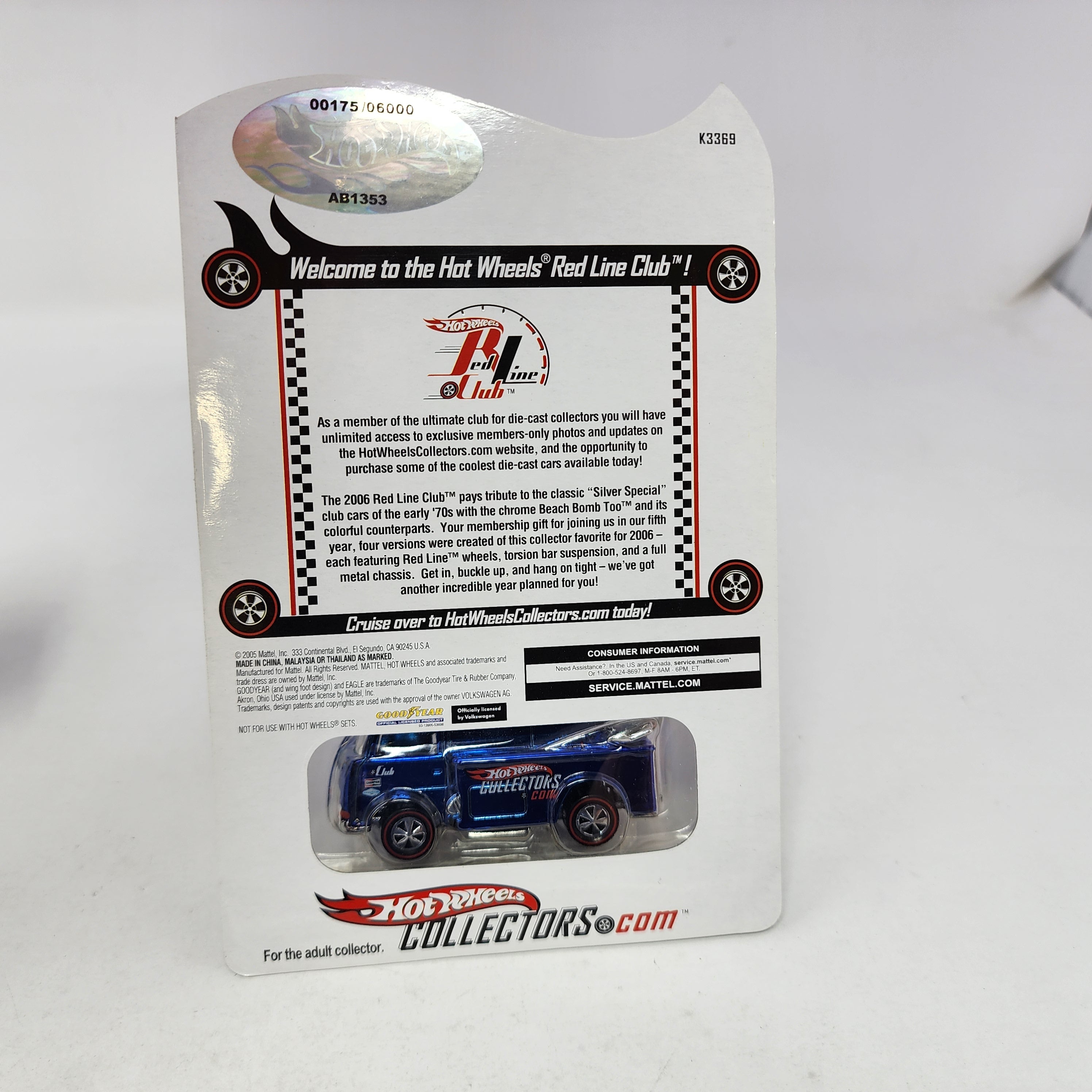 Beach Bomb Too BLUE * Hot Wheels Red Line Club RLC Exclusive、mySite、hgirdovlk