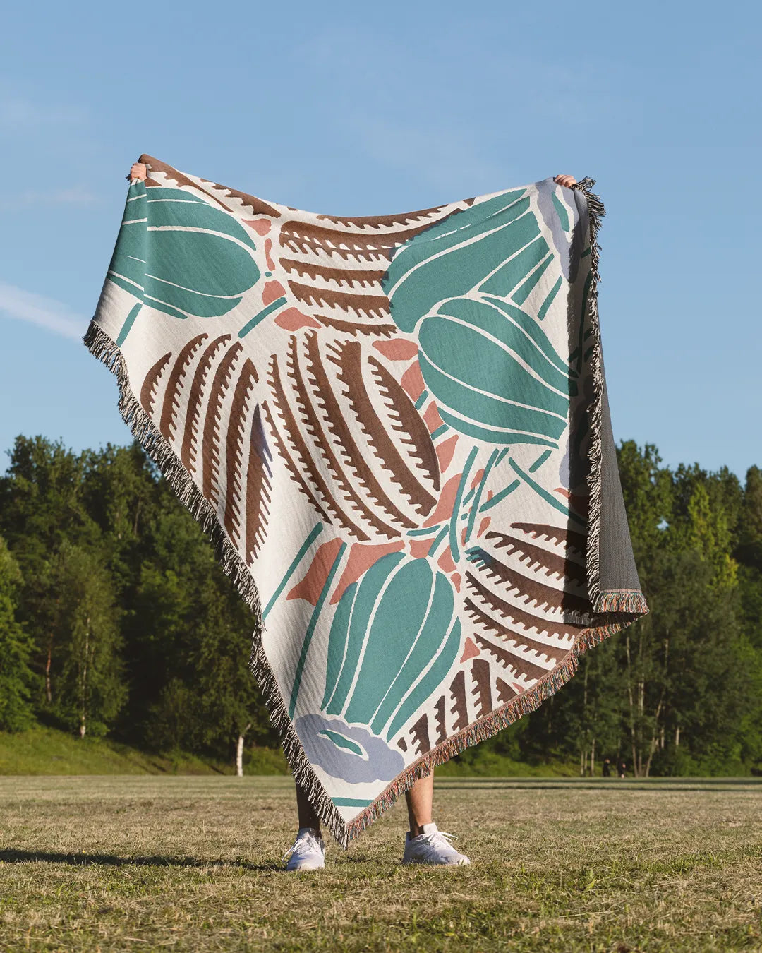 Desert Bloom Cotton Woven Throw Blanket、mySite、gigharbornorthrealestate