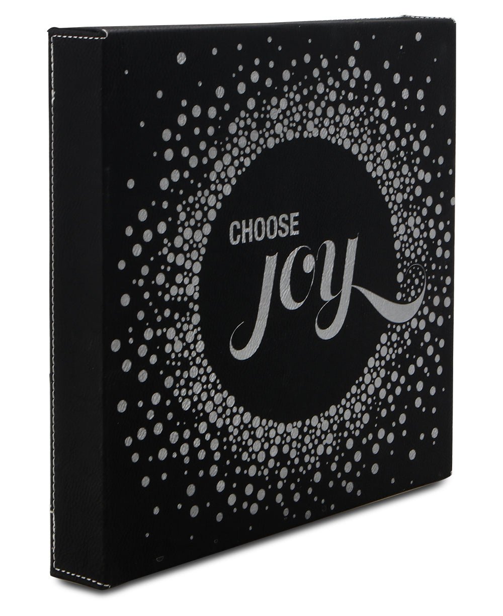 Choose Joy Leatherette Black and Silver Inspirational Wall Hanging、mySite、topwebapps