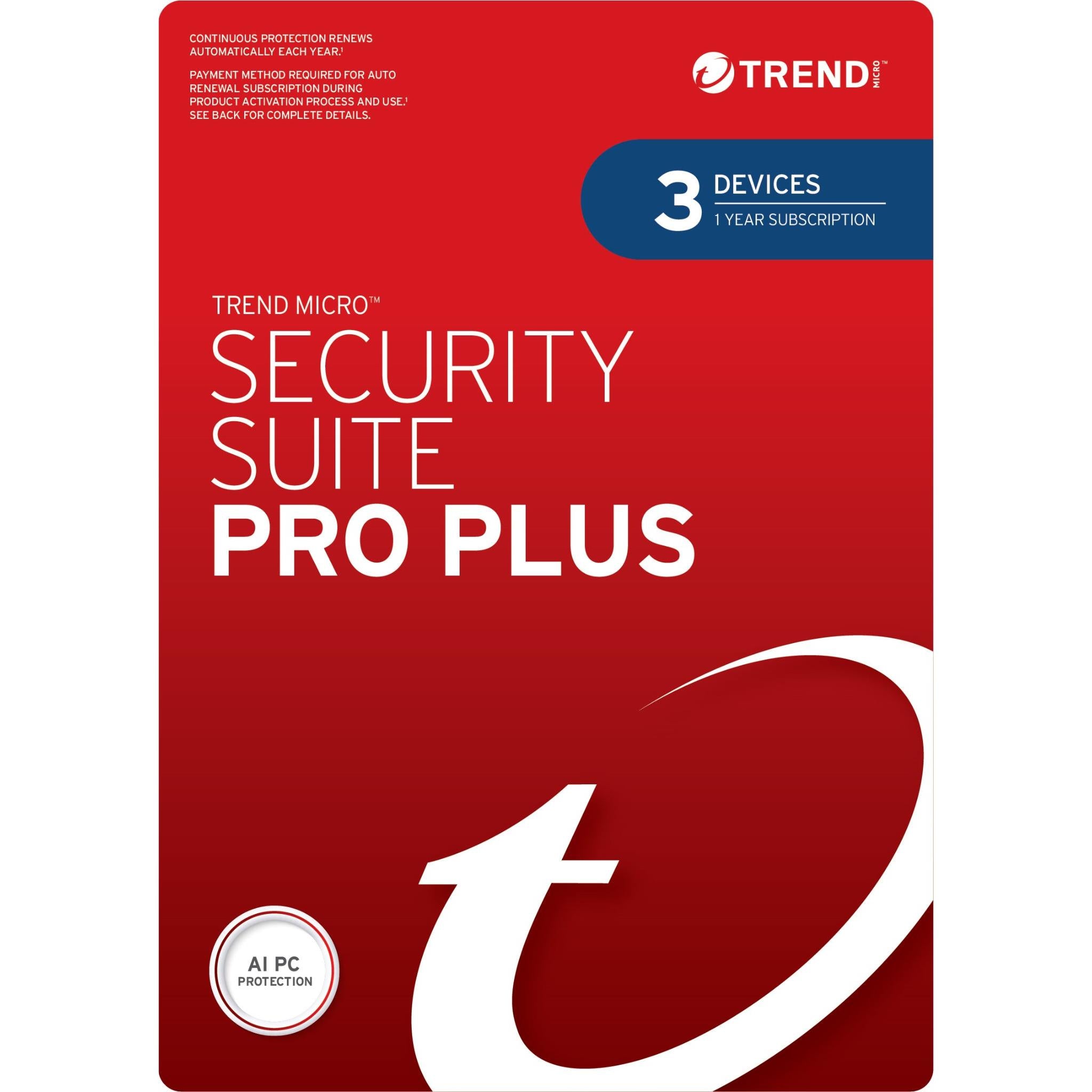 Trend Micro Device Security Pro Plus (3-Device, 1 Year)Digital Download、mySite、camillekostekn