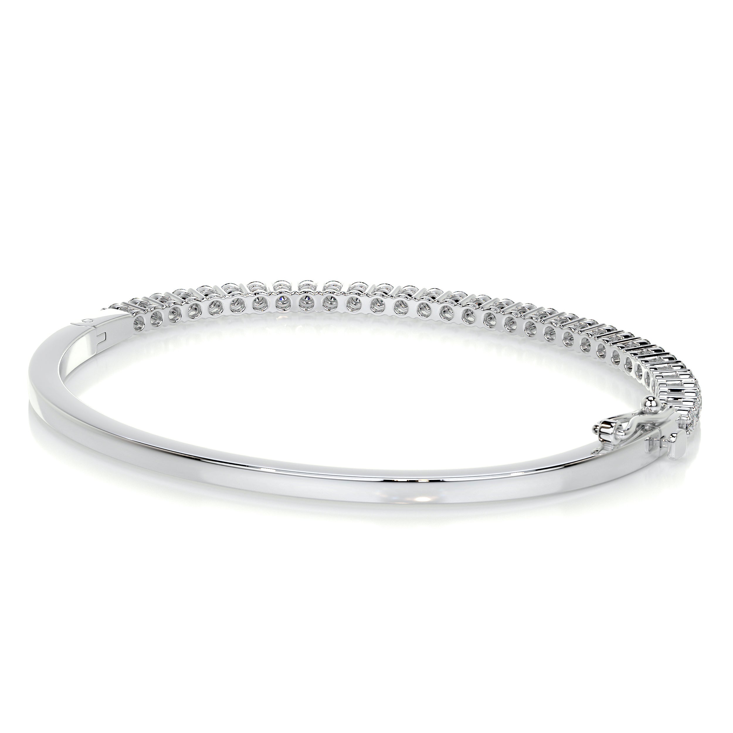 Karla Bangle Diamond Bracelet (1.6 Carat) -14K White Gold、mySite、hinf8tx79