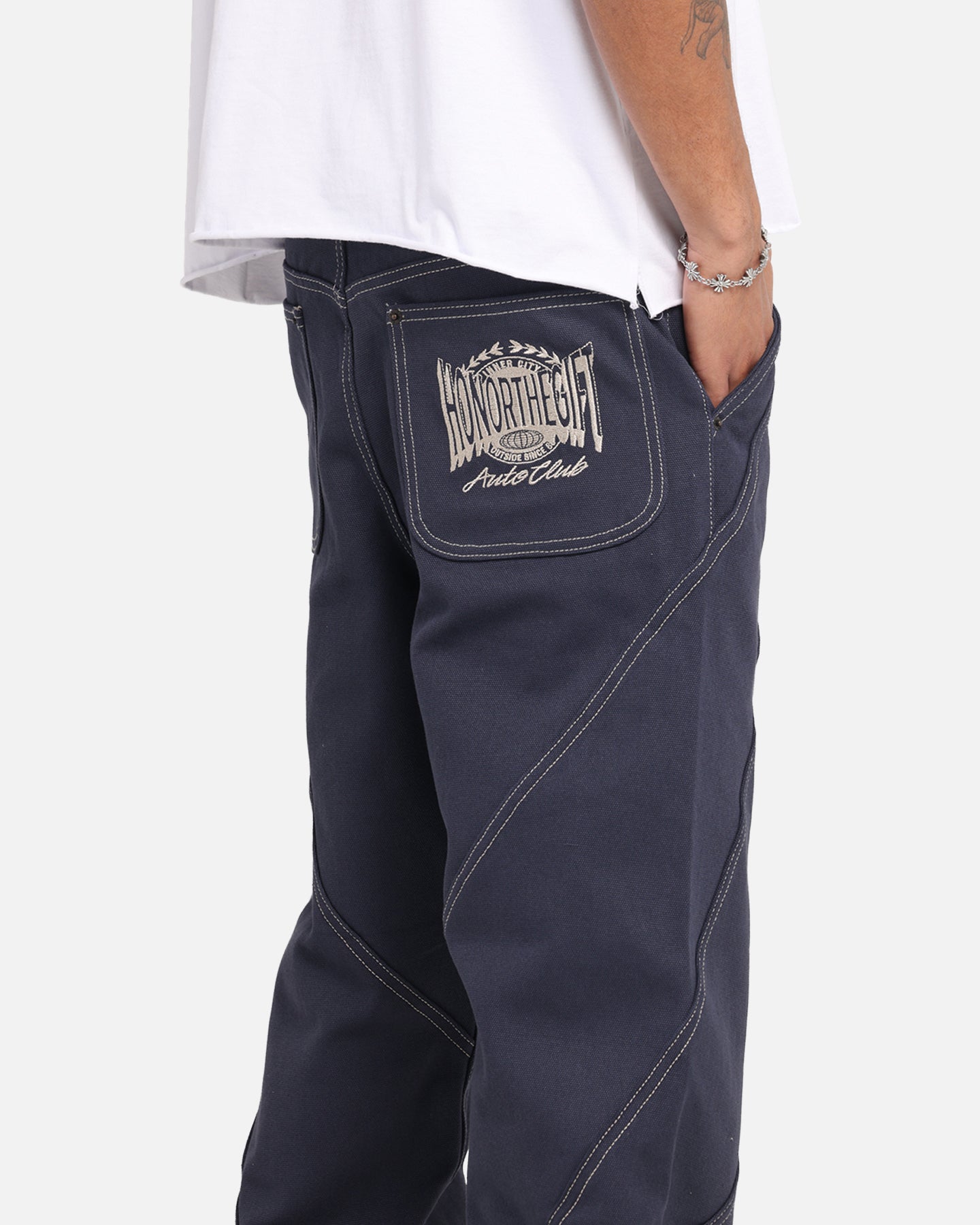 Honor The Gift Racing Panel Pants Navy、mySite、zt4zffjzw