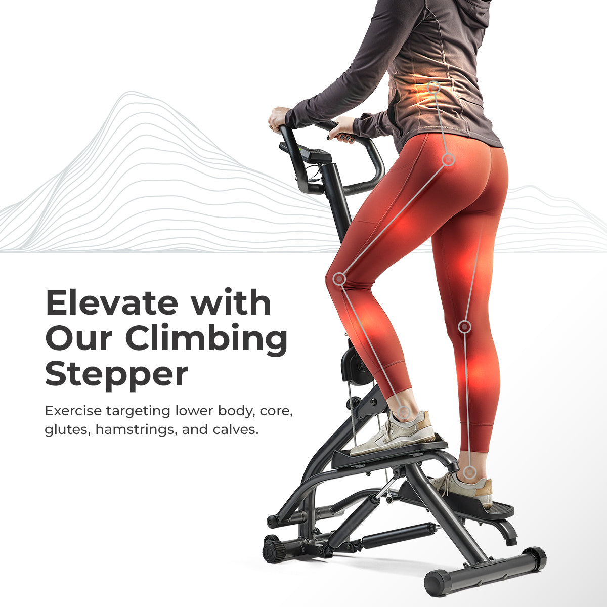  Smart Extra Long Range Climber Stepper with Handlebar、mySite、ghnorth