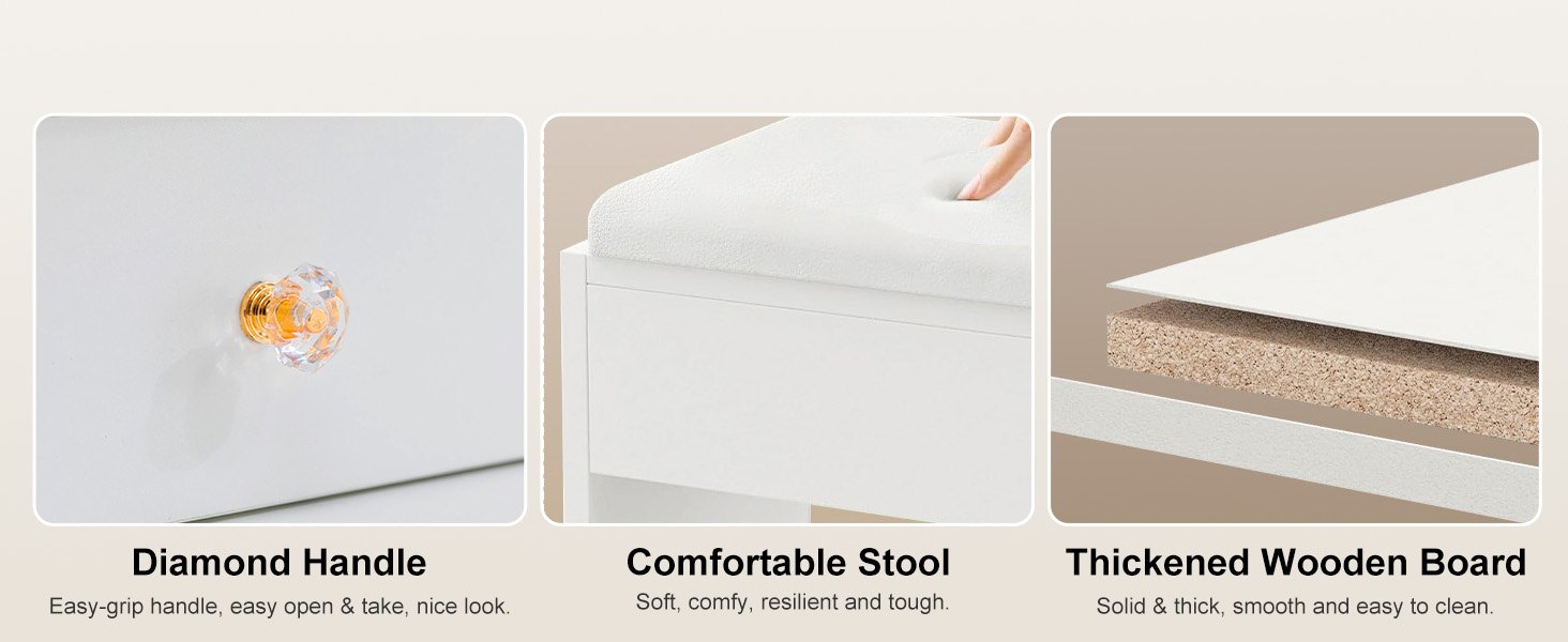 Vanity Desk with Mirror