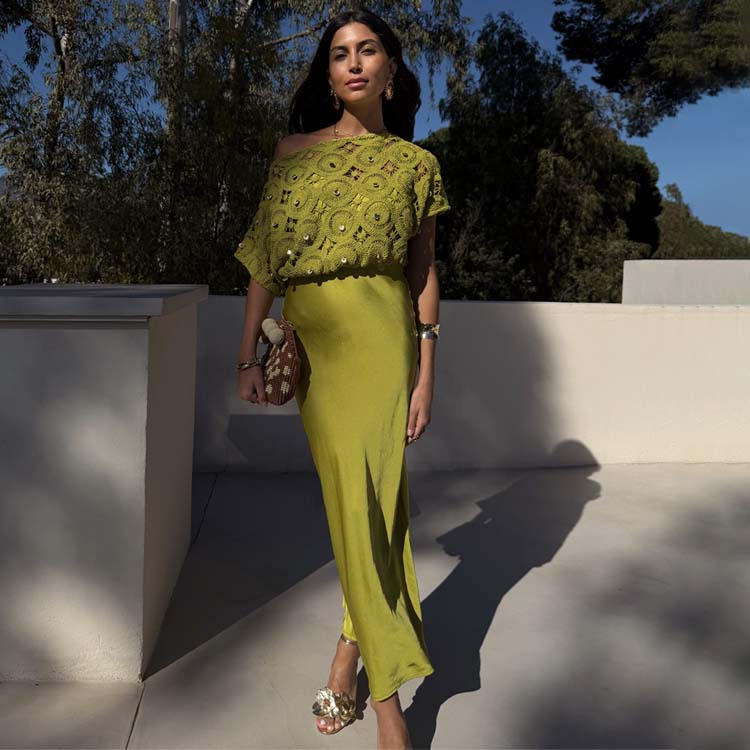 Green Shell Crochet Tilly Dress、mySite、solidvoid