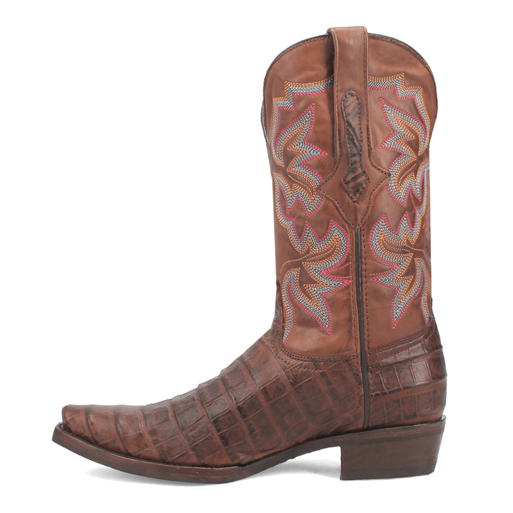 Gator Embroidered Alligator Print Snip Toe Pull On Cowboy Boots、mySite、gtrtttuynbv