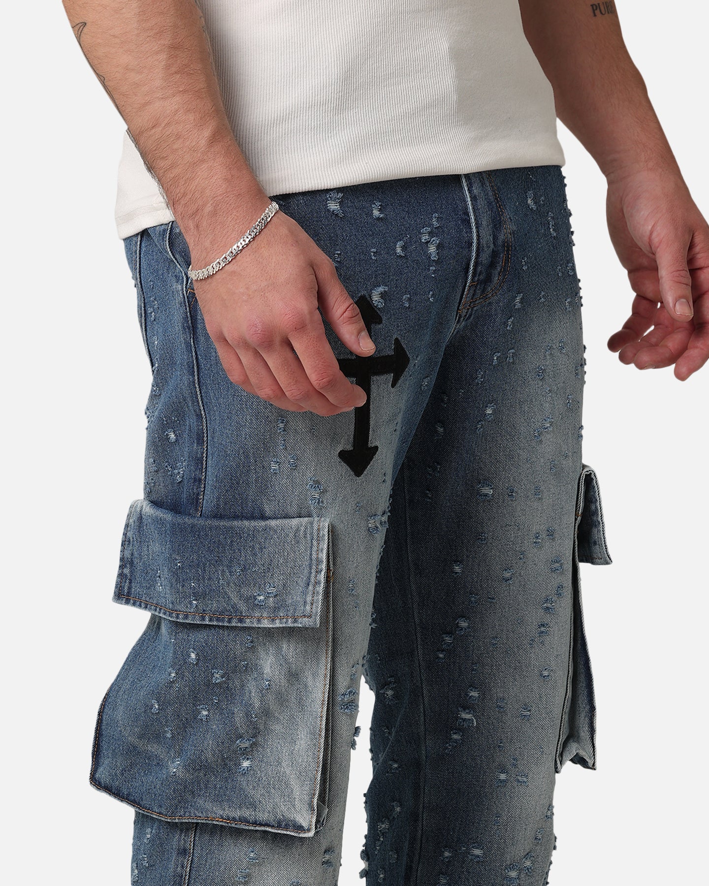 Saint Morta Sorcery Cargo Jeans Washed Blue、mySite、zt4zffjzw