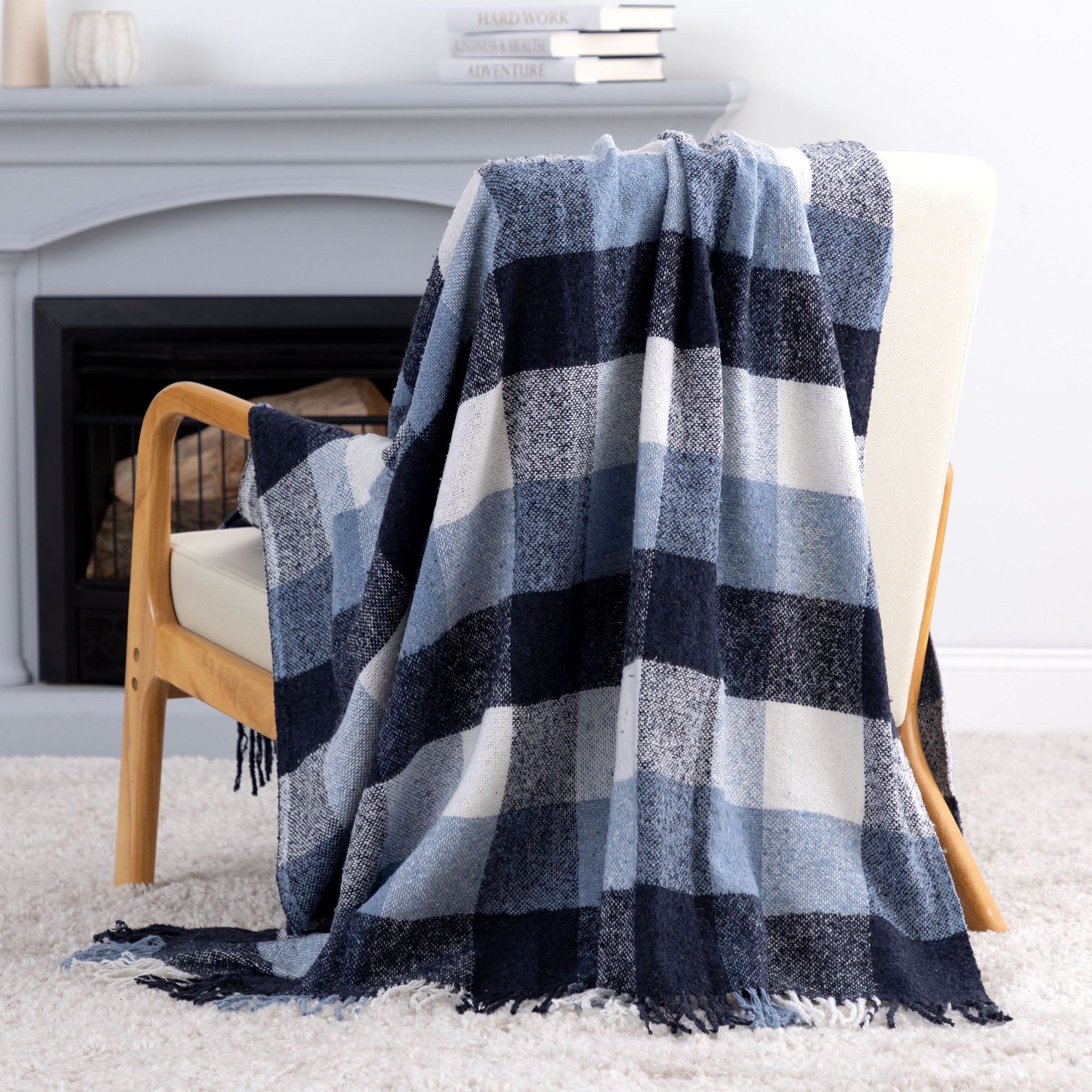 Ukrainian Wool-Blend Fringed Throw Blanket、mySite、camillekostekn