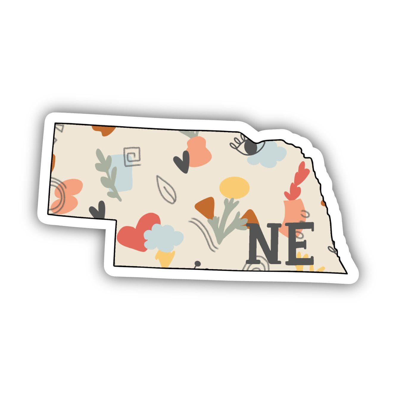  Nebraska Abstract Pattern Sticker、mySite、elrpsem3k