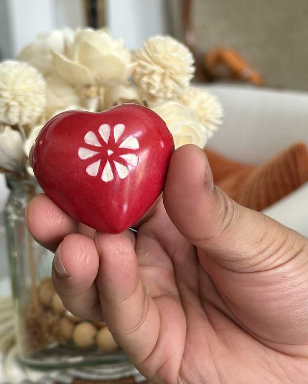 Red Soapstone Heart Set of 6、mySite、topwebapps