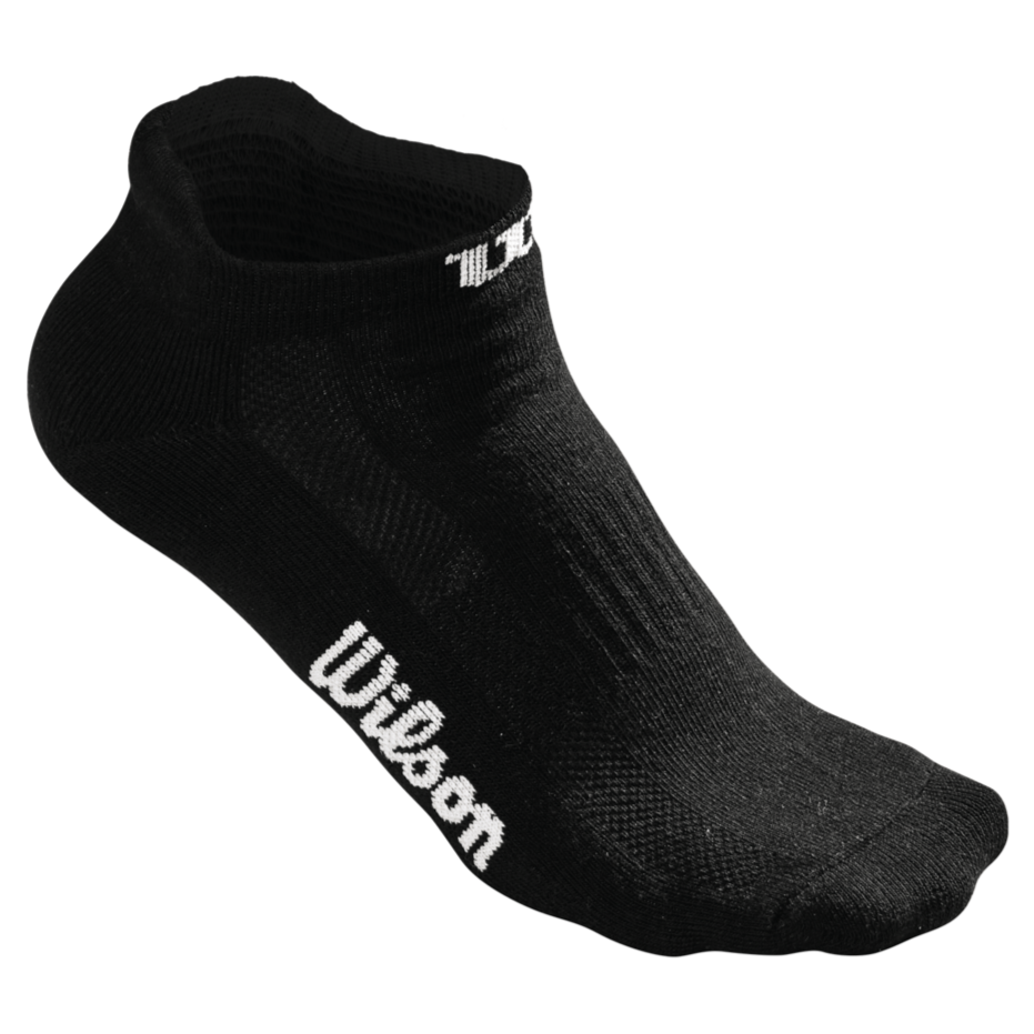 Wilson Women's No Show Socks 3 Pack (Black)