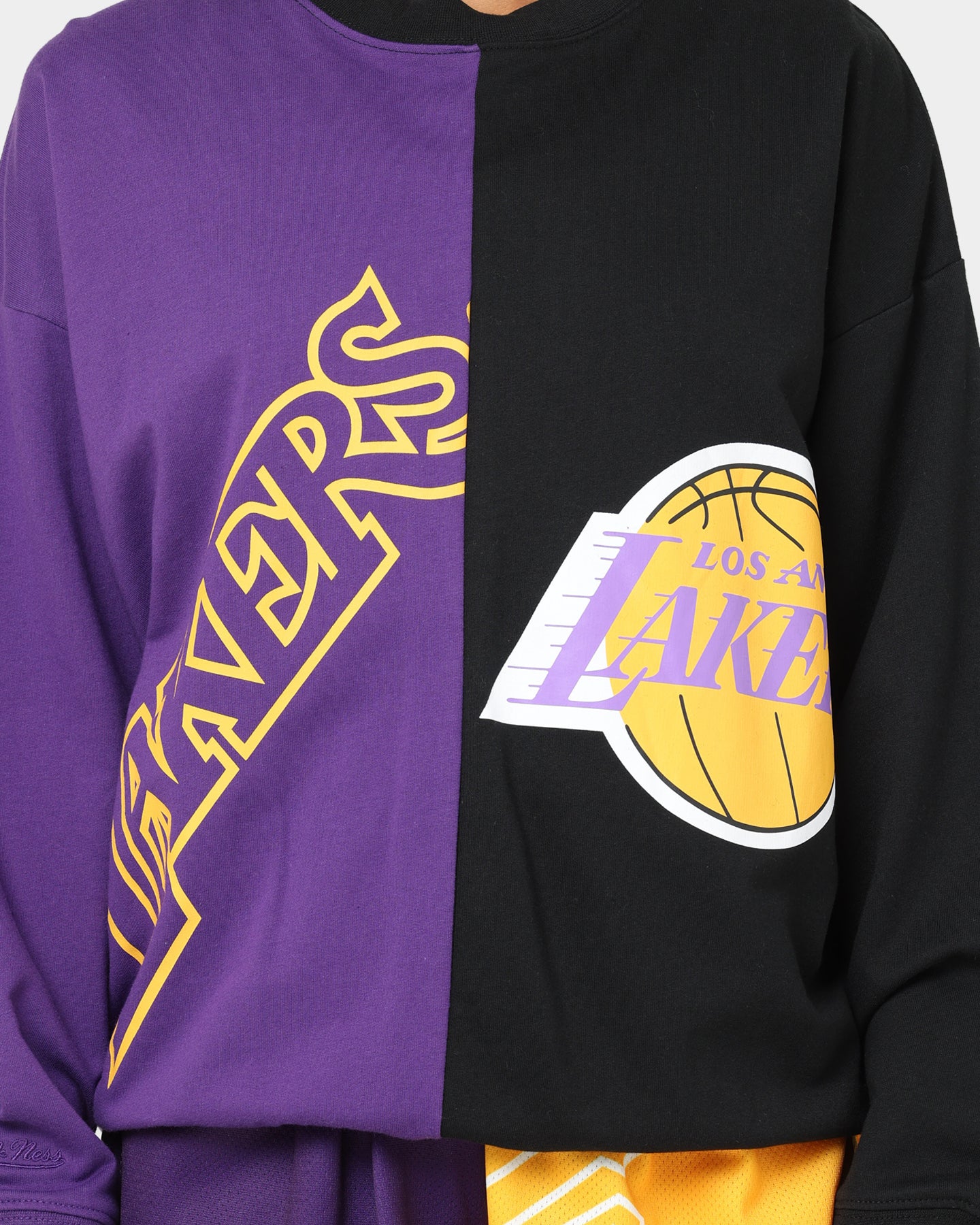 Mitchell & Ness Women's Los Angeles Lakers Big Face 5.0 Crewneck Purple、mySite、zt4zffjzw