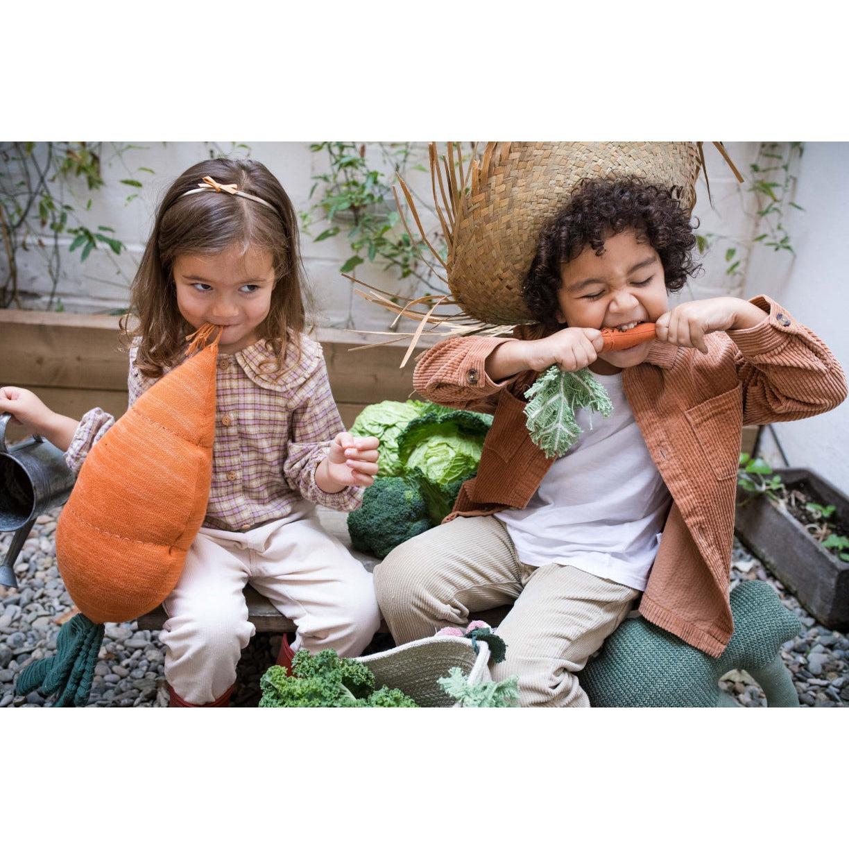 Oli & Carol Cathy the Carrot Knitted Cushion、mySite、gigharbornorthrealestate