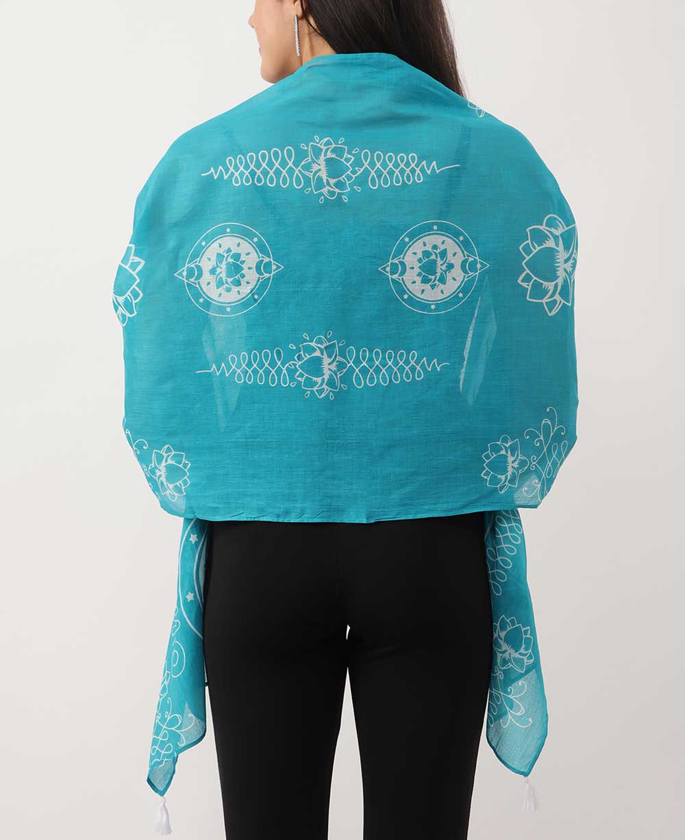 Artistic And Meaningful Unalome Lotus Scarf、mySite、topwebapps