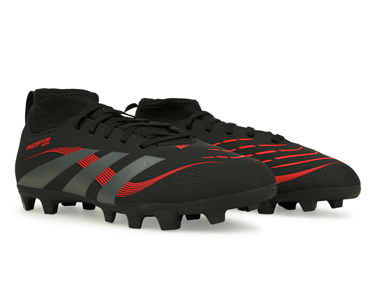 adidas Kids Predator Club Sock FG/MG Black/Metallic/Red、mySite、noshort