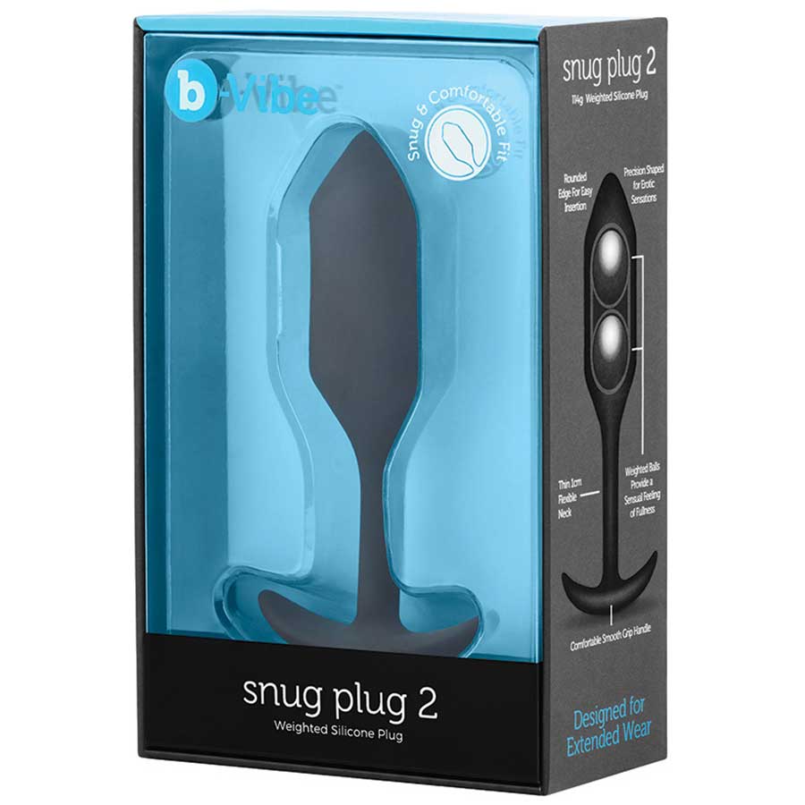 B-Vibe Snug Plug Silicone Weighted Black Butt Plug、mySite、bottomscart