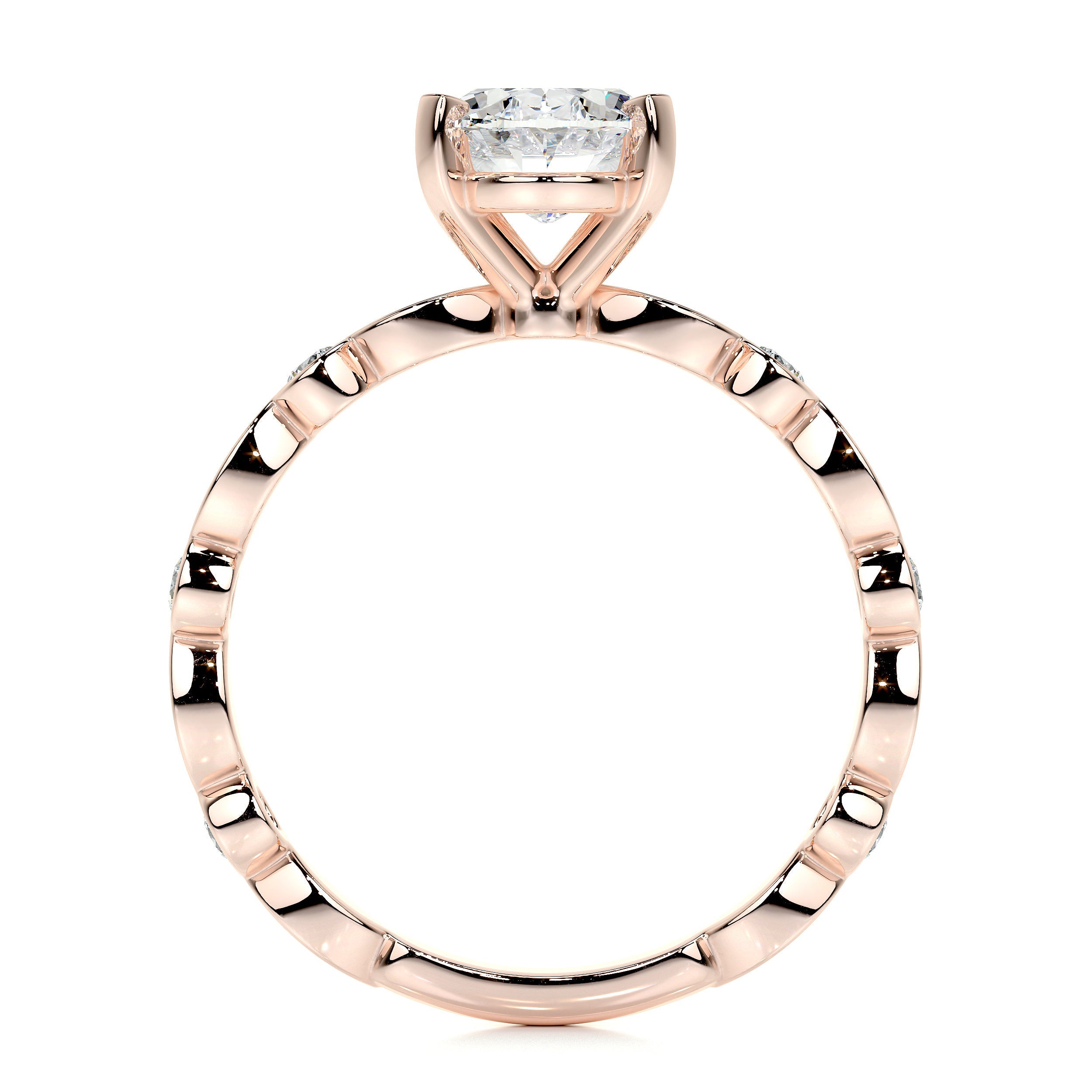 Amelia Lab Grown Diamond Ring -14K Rose Gold、mySite、hinf8tx79