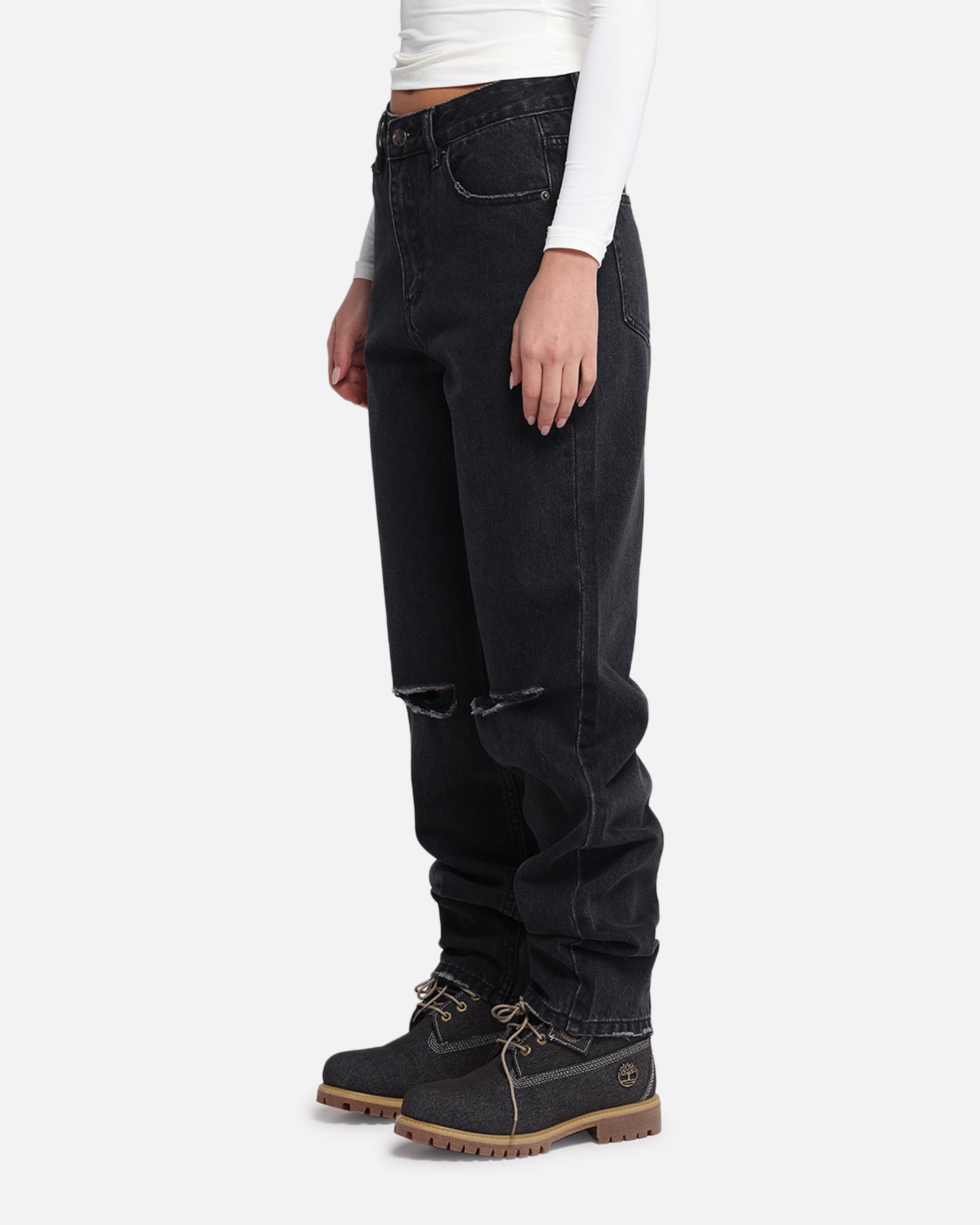 XXIII Women's Straight Leg Jeans Washed Black、mySite、zt4zffjzw