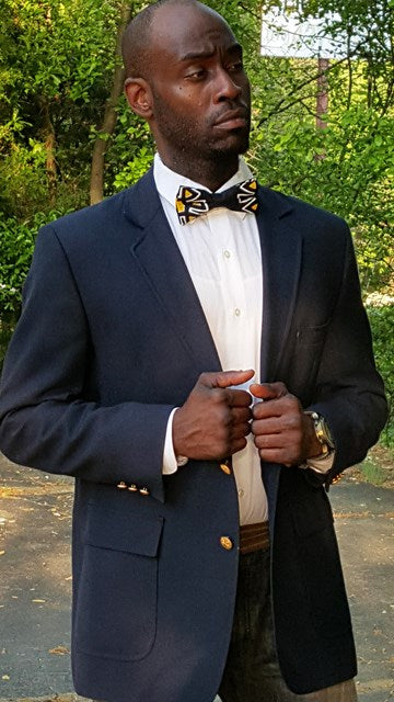 Red and Blue African Print Bow Tie-DP3210BT、mySite、solidvoid