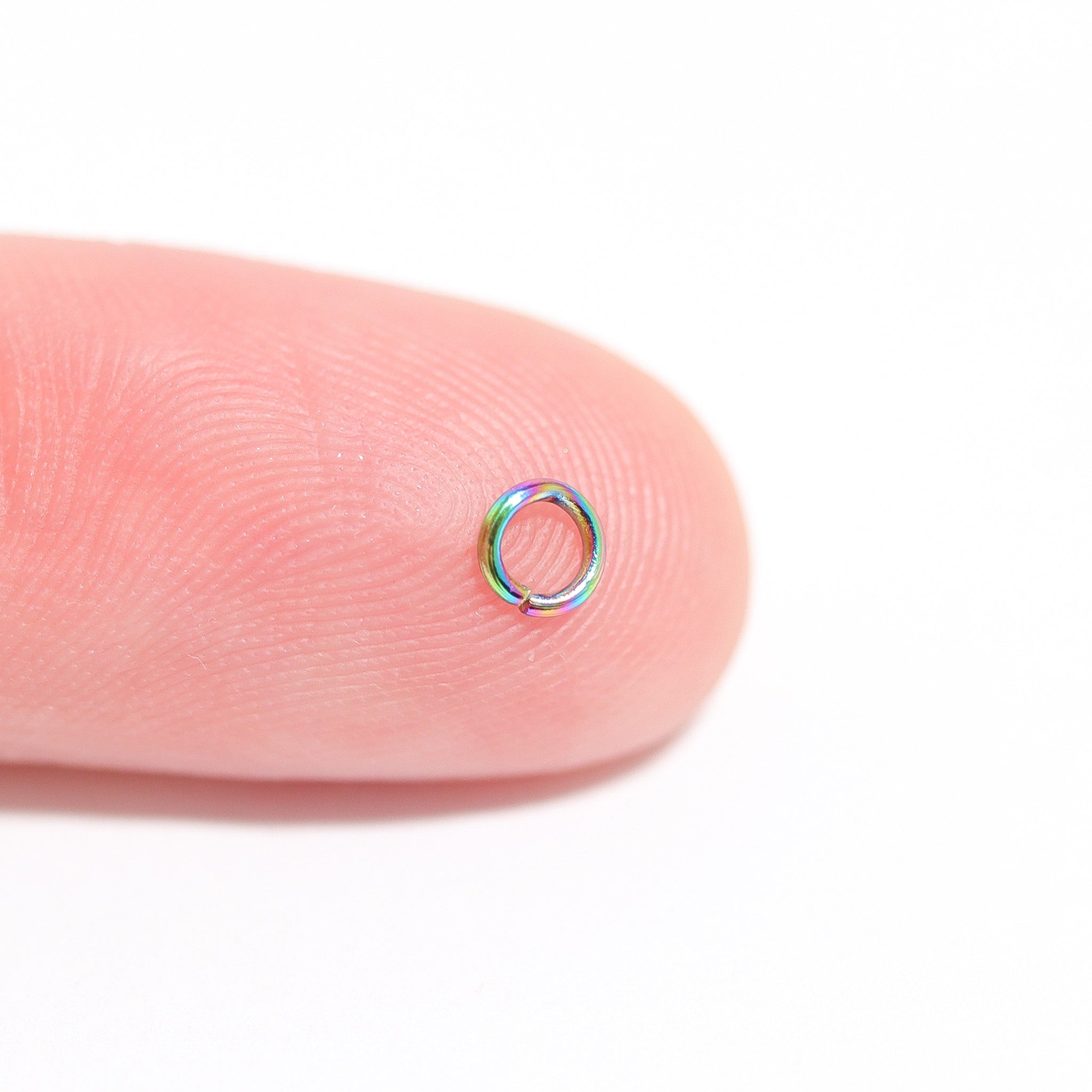 100 Pack Stainless Steel Rainbow Open Jump Rings / ENC0025、mySite、dreamappss